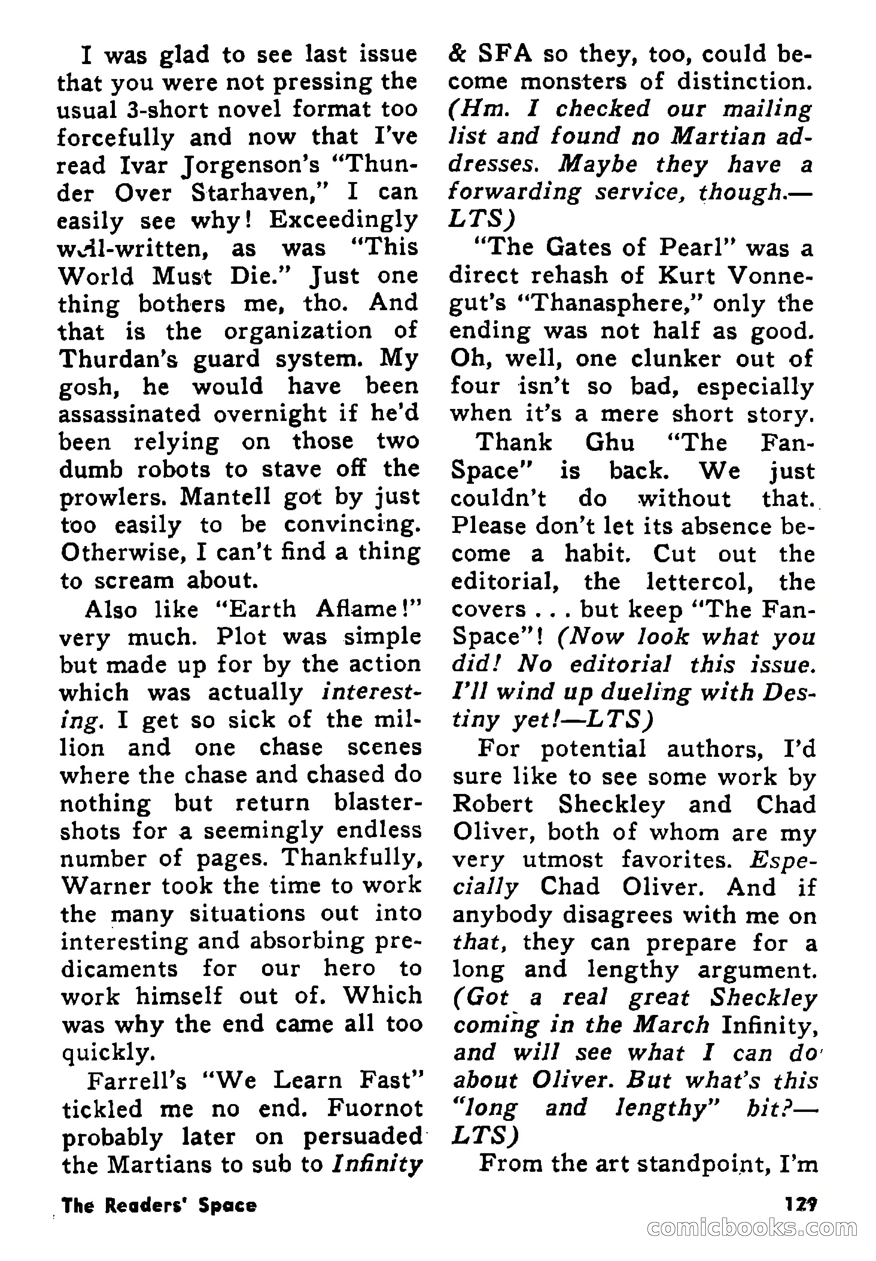 Science Fiction Adventures, January 1958 — page 129 of 133