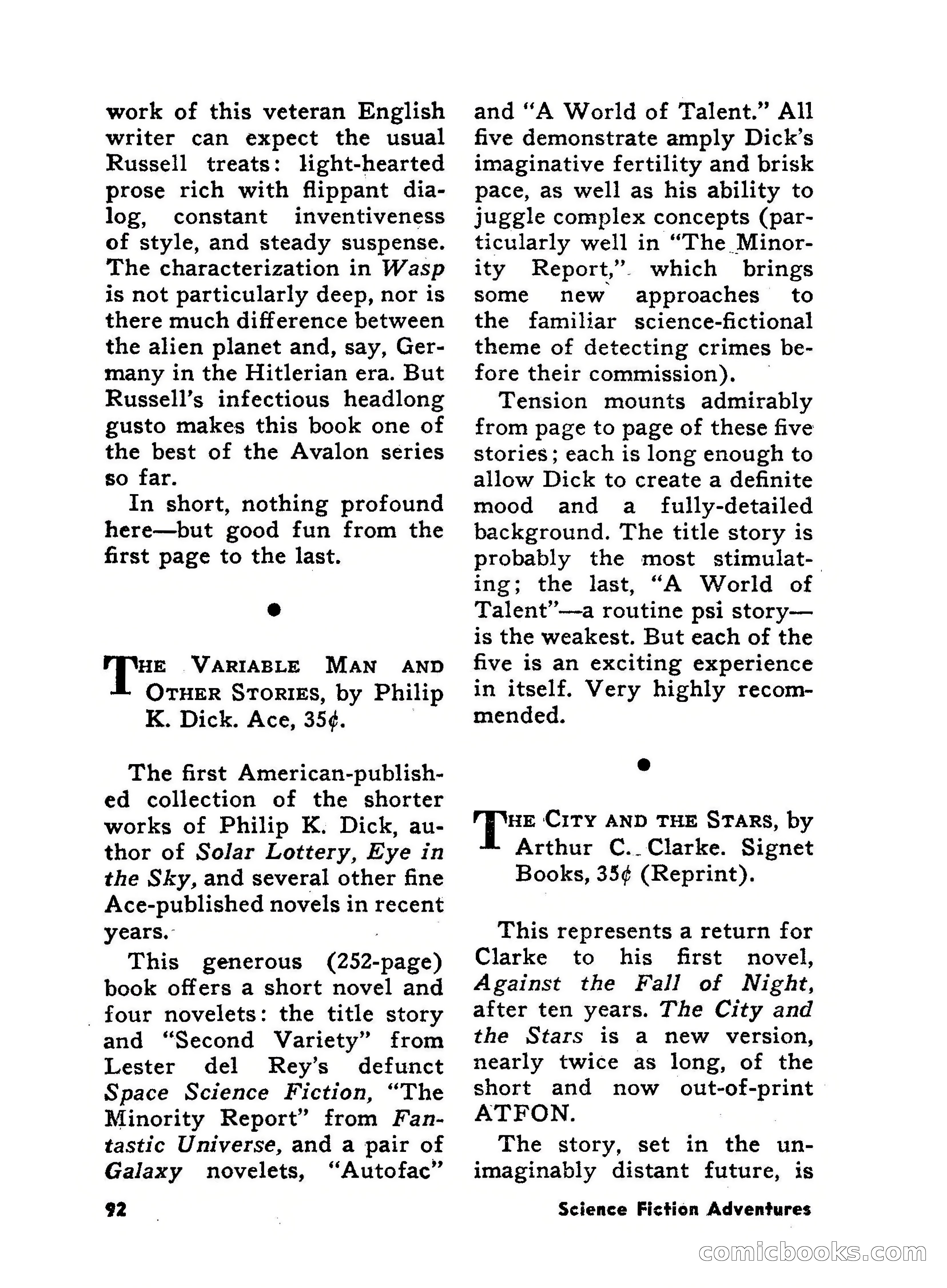 Science Fiction Adventures, June 1958 — page 92 of 133