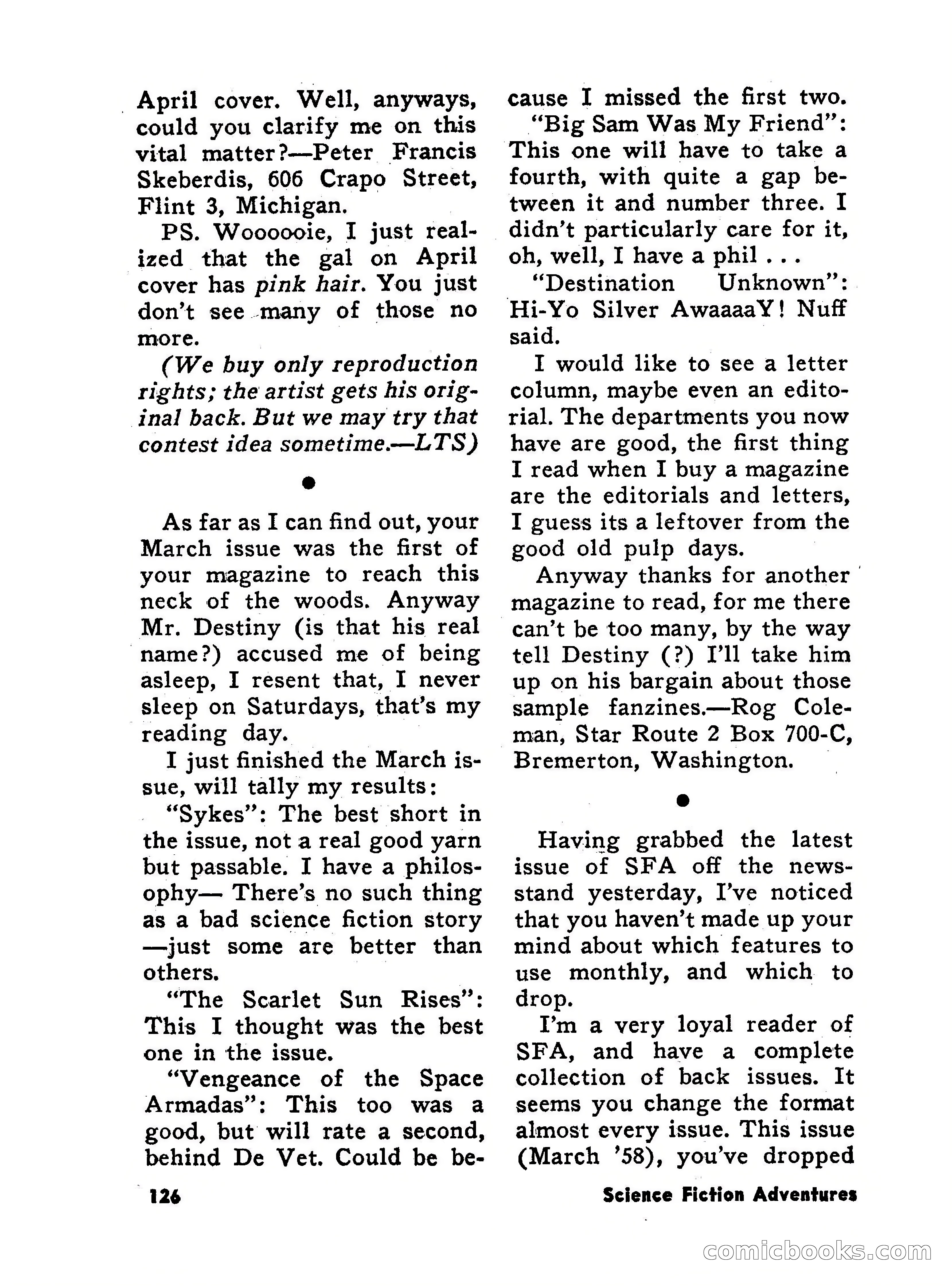 Science Fiction Adventures, June 1958 — page 126 of 133