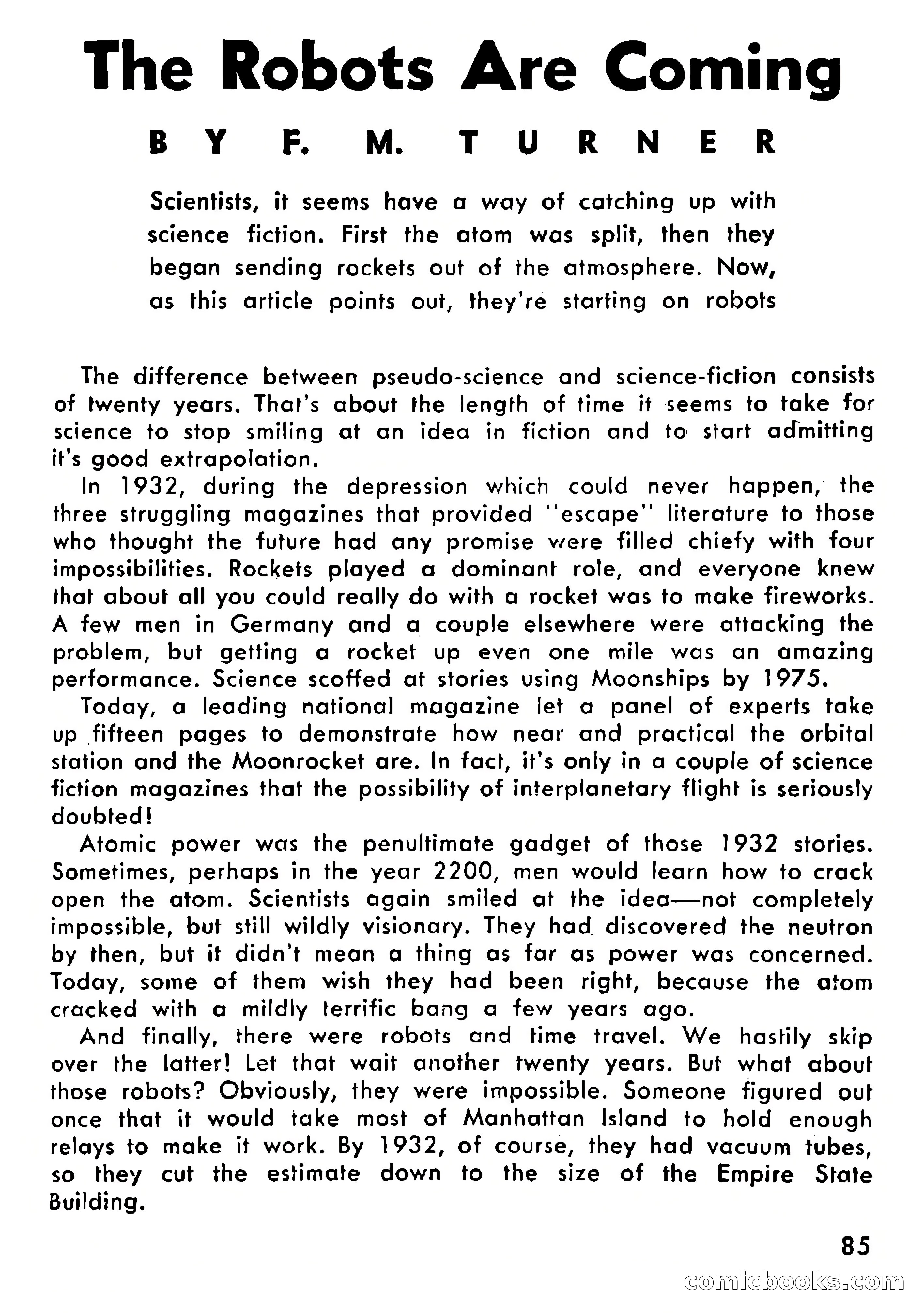 Science Fiction Adventures, Vol. 1, No. 1 — page 88 of 166