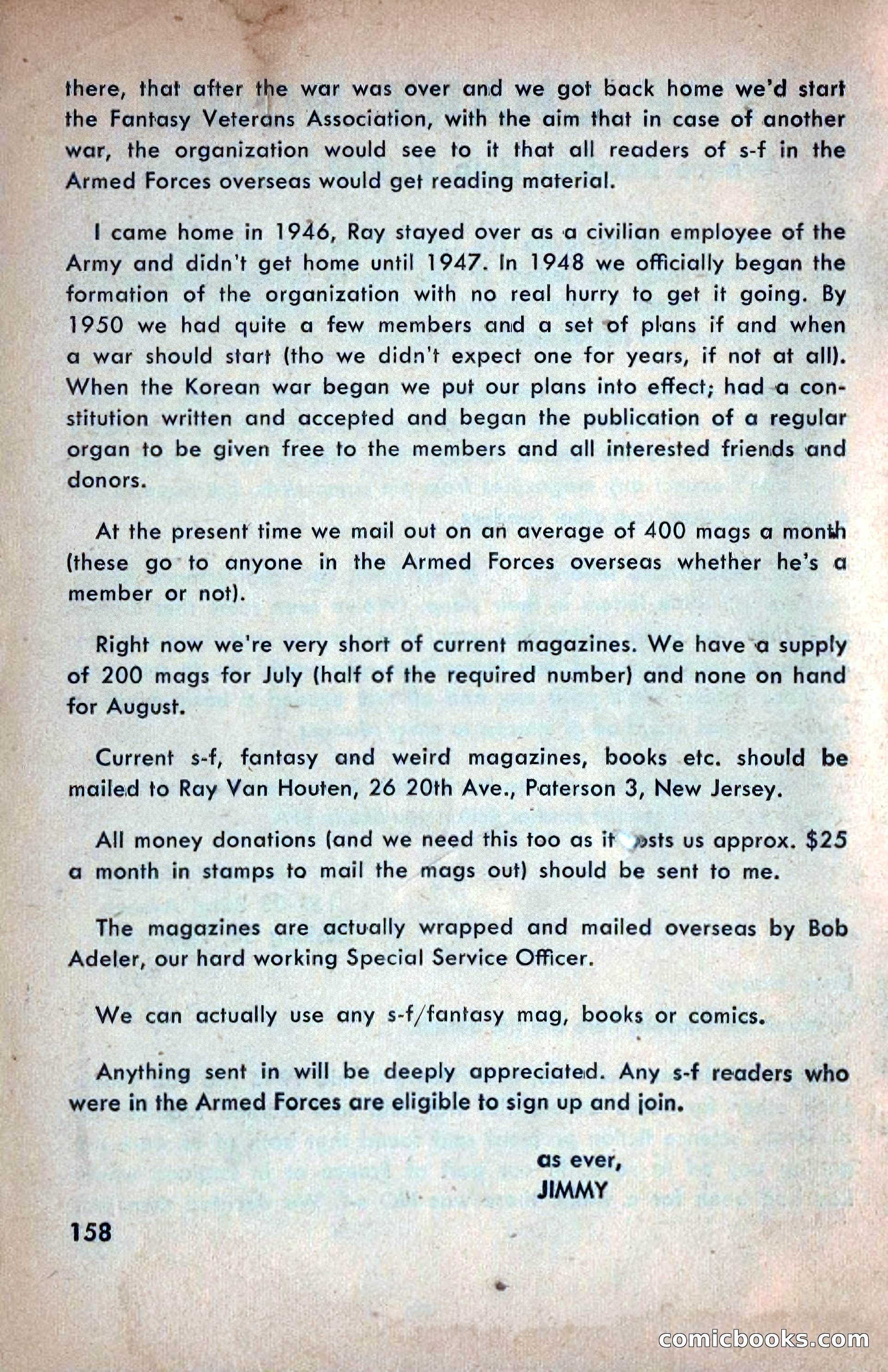 Science Fiction Adventures, December 1953 — page 160 of 164
