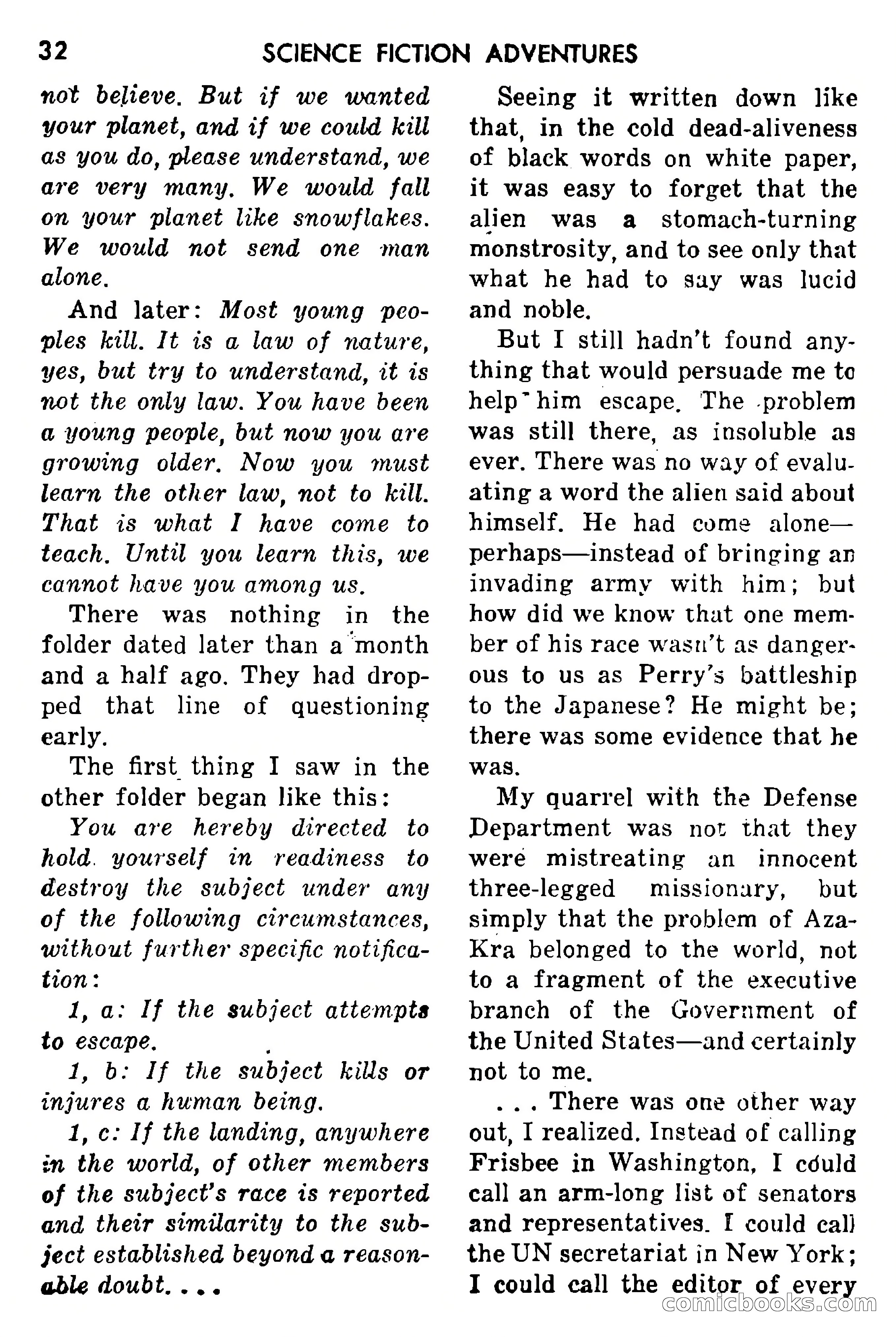 Science Fiction Adventures, May 1954 — page 35 of 166