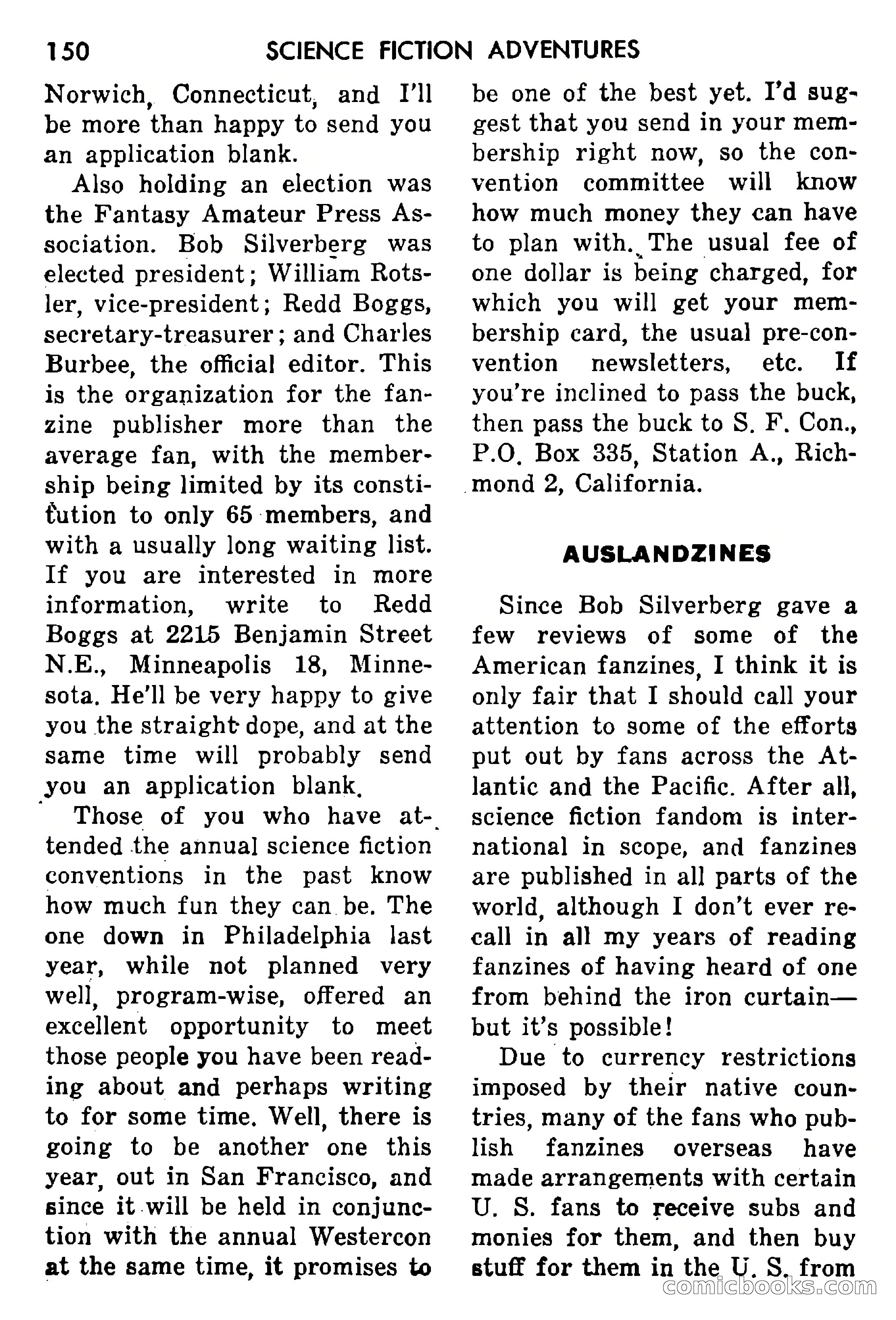Science Fiction Adventures, May 1954 — page 153 of 166
