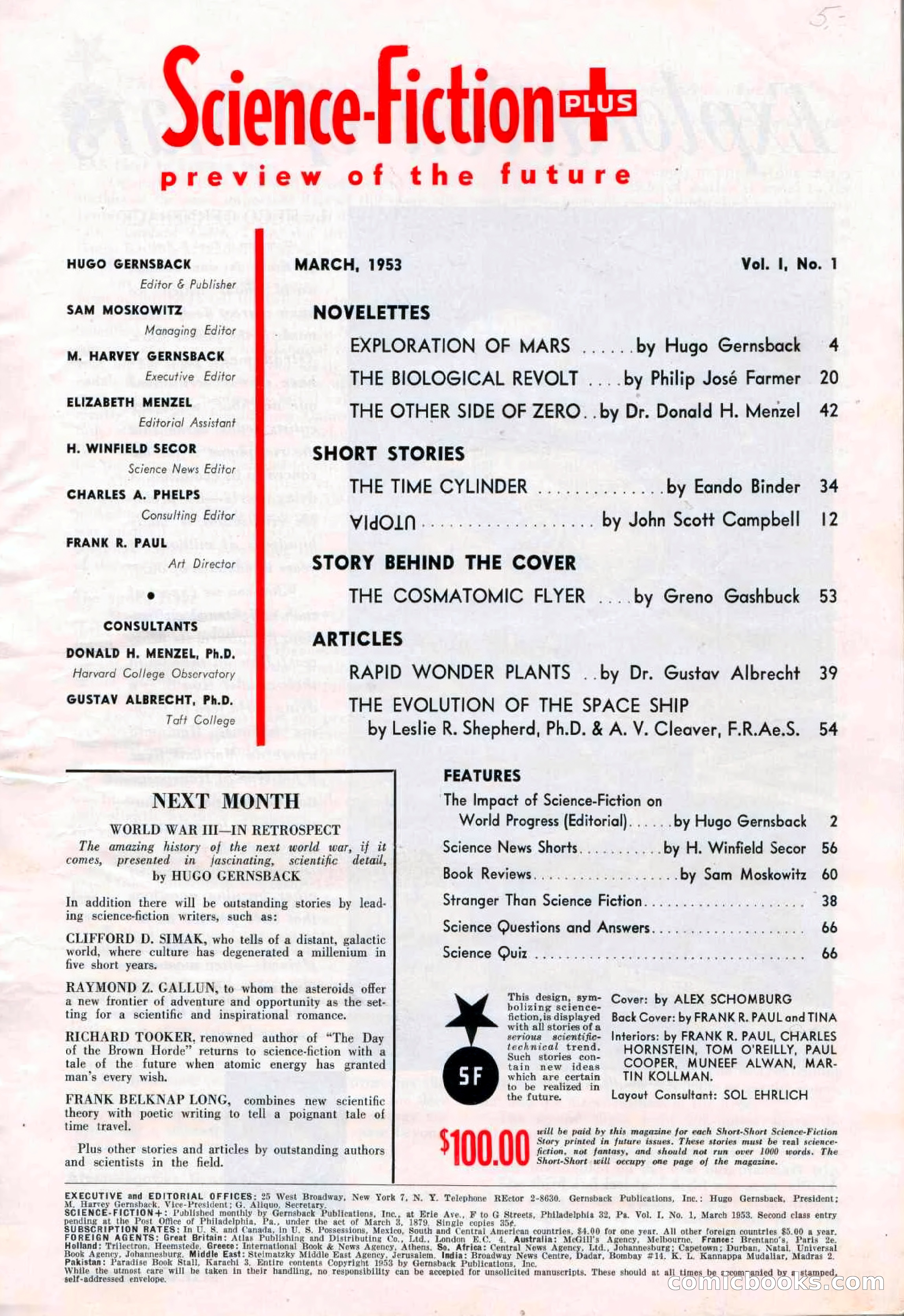 Science-Fiction Plus, March 1953 — page 3 of 68