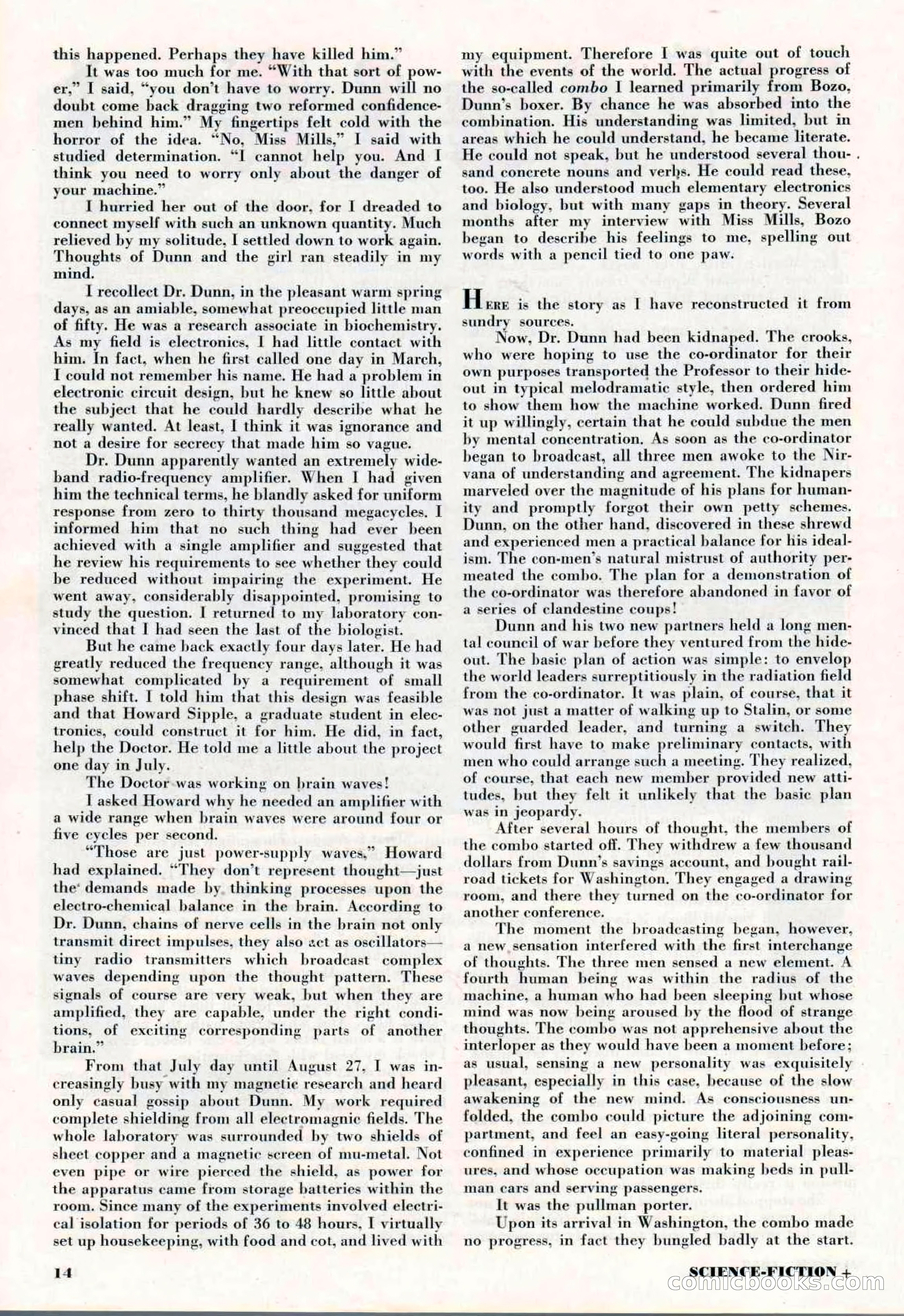 Science-Fiction Plus, March 1953 — page 14 of 68