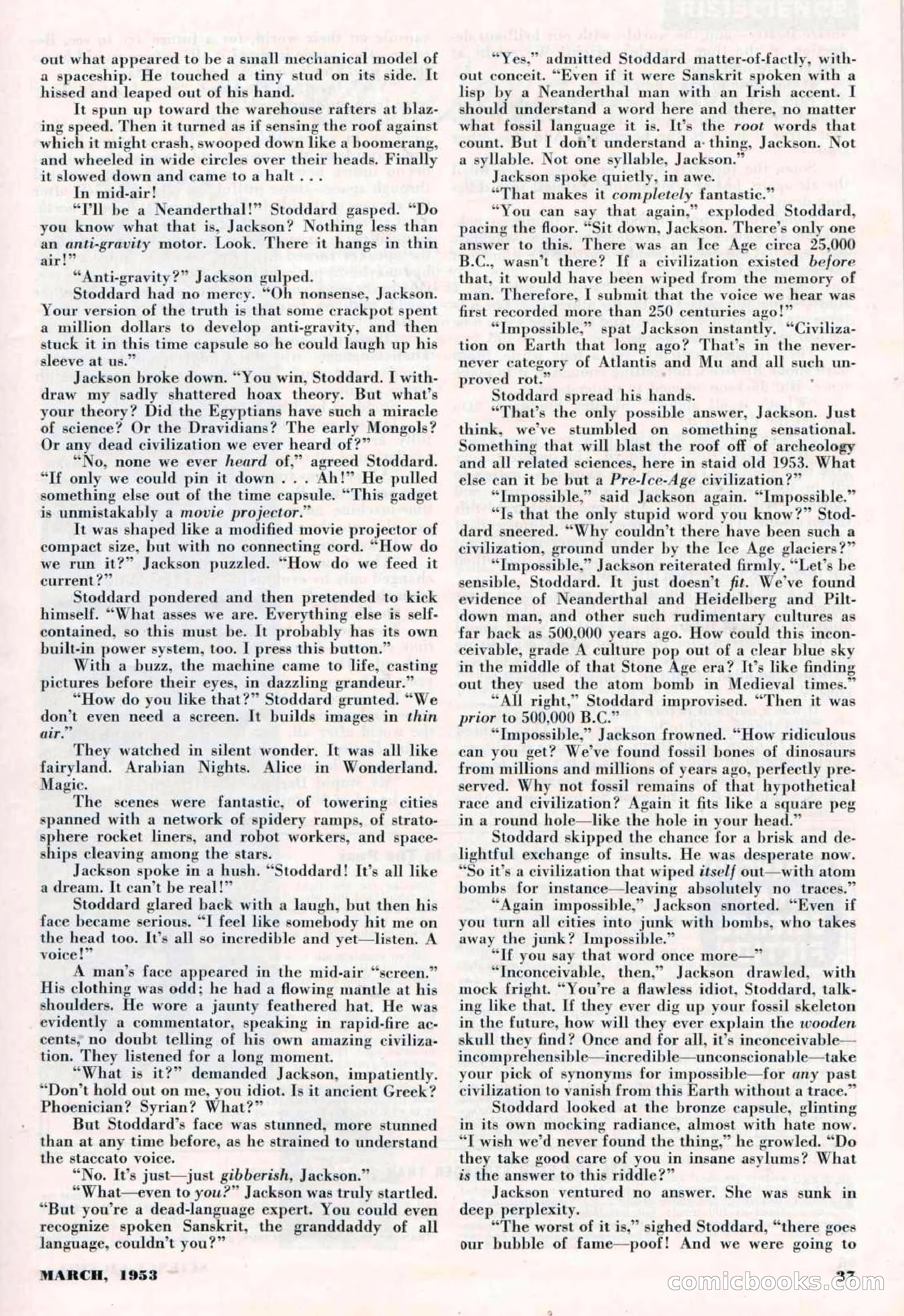 Science-Fiction Plus, March 1953 — page 37 of 68