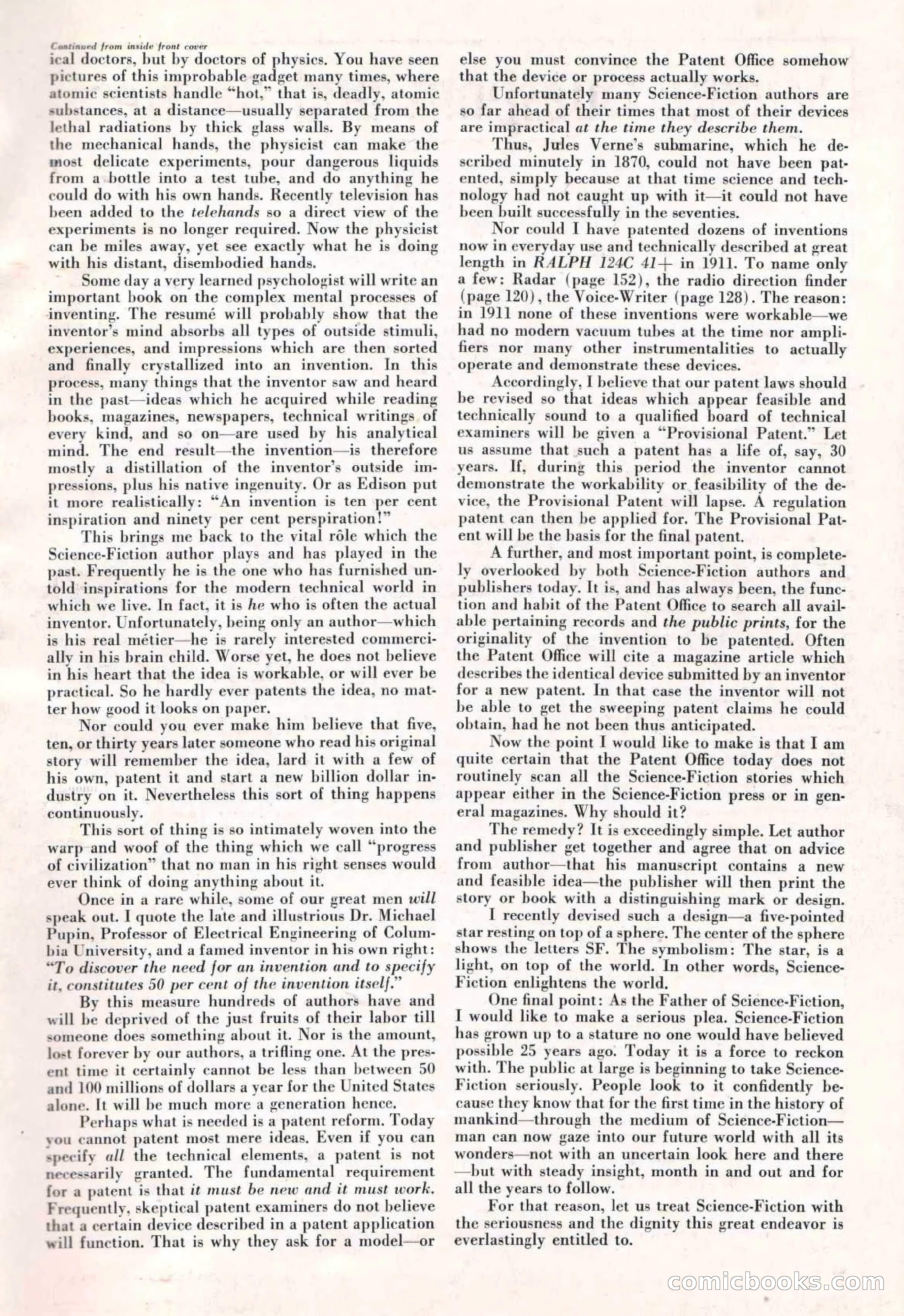 Science-Fiction Plus, March 1953 — page 67 of 68