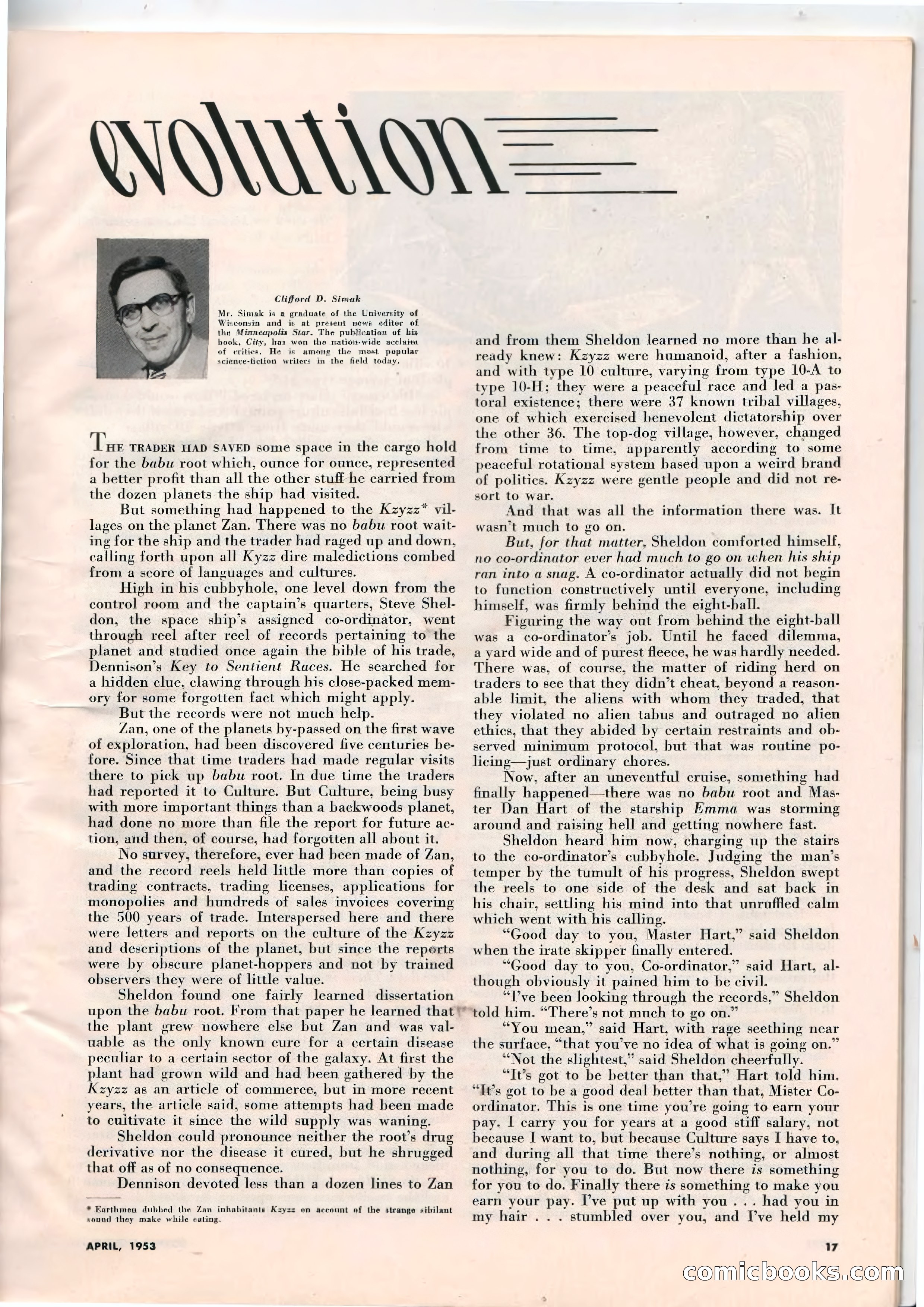 Science Fiction Plus, April 1953 — page 17 of 68