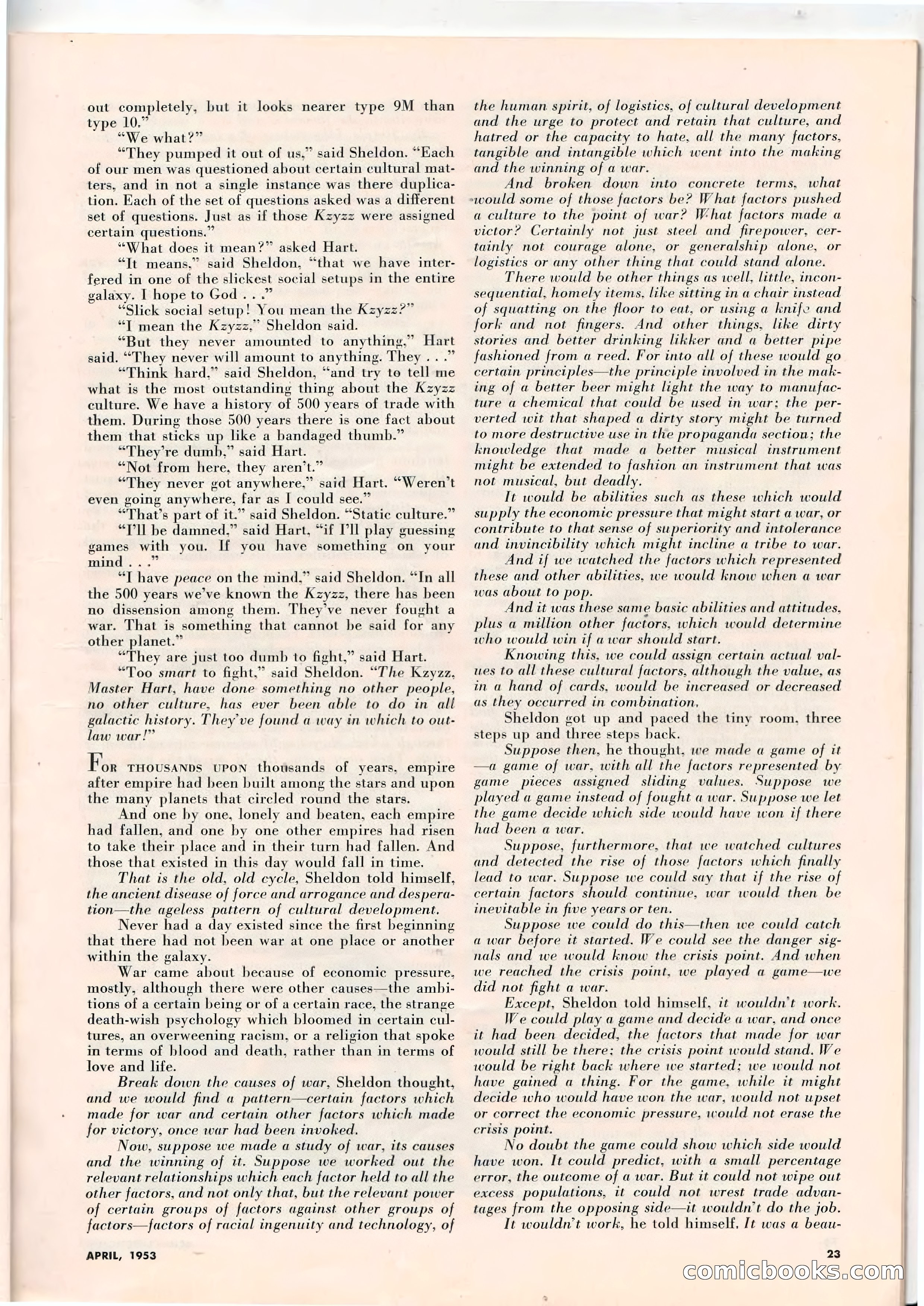 Science Fiction Plus, April 1953 — page 23 of 68
