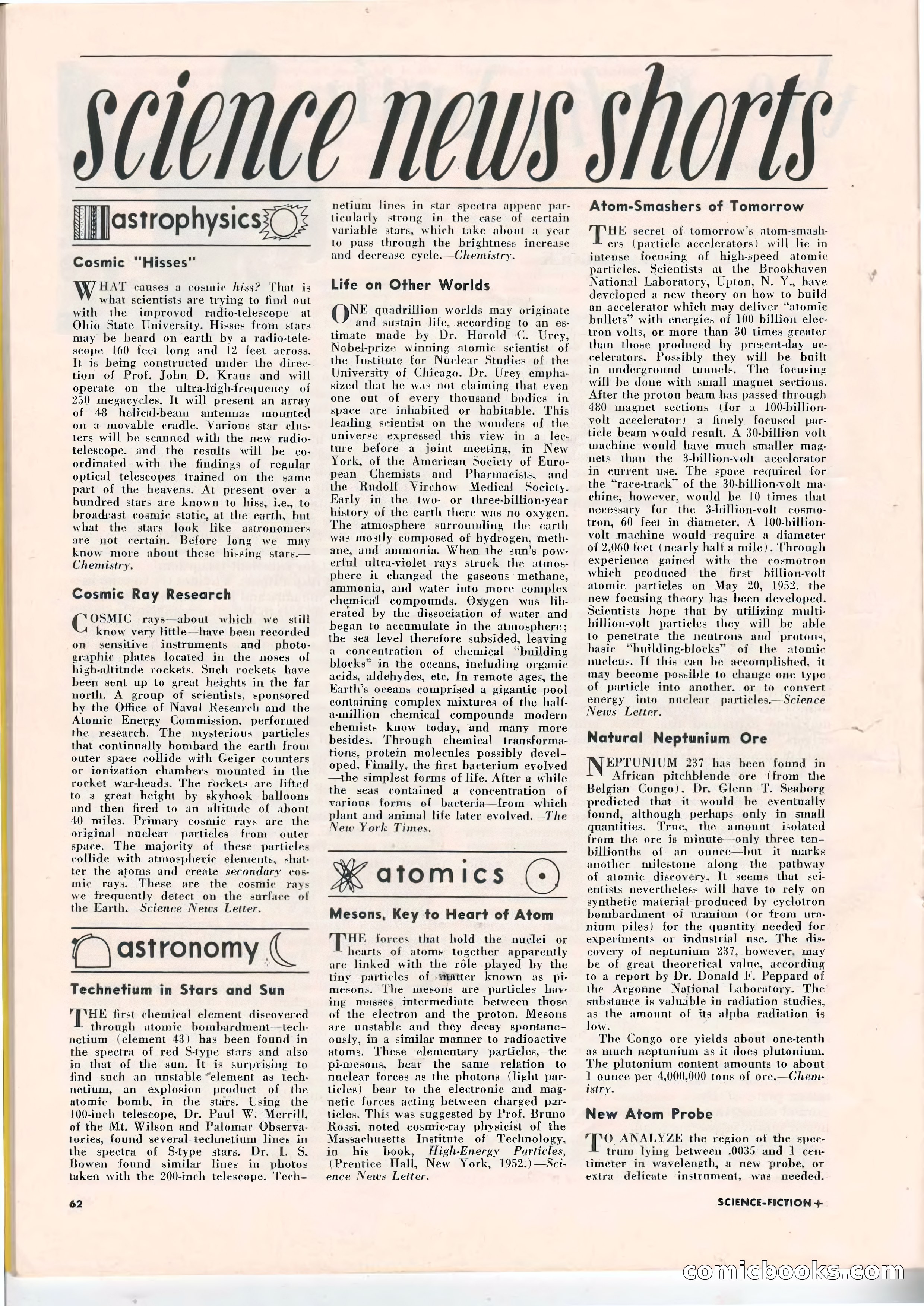 Science Fiction Plus, April 1953 — page 62 of 68