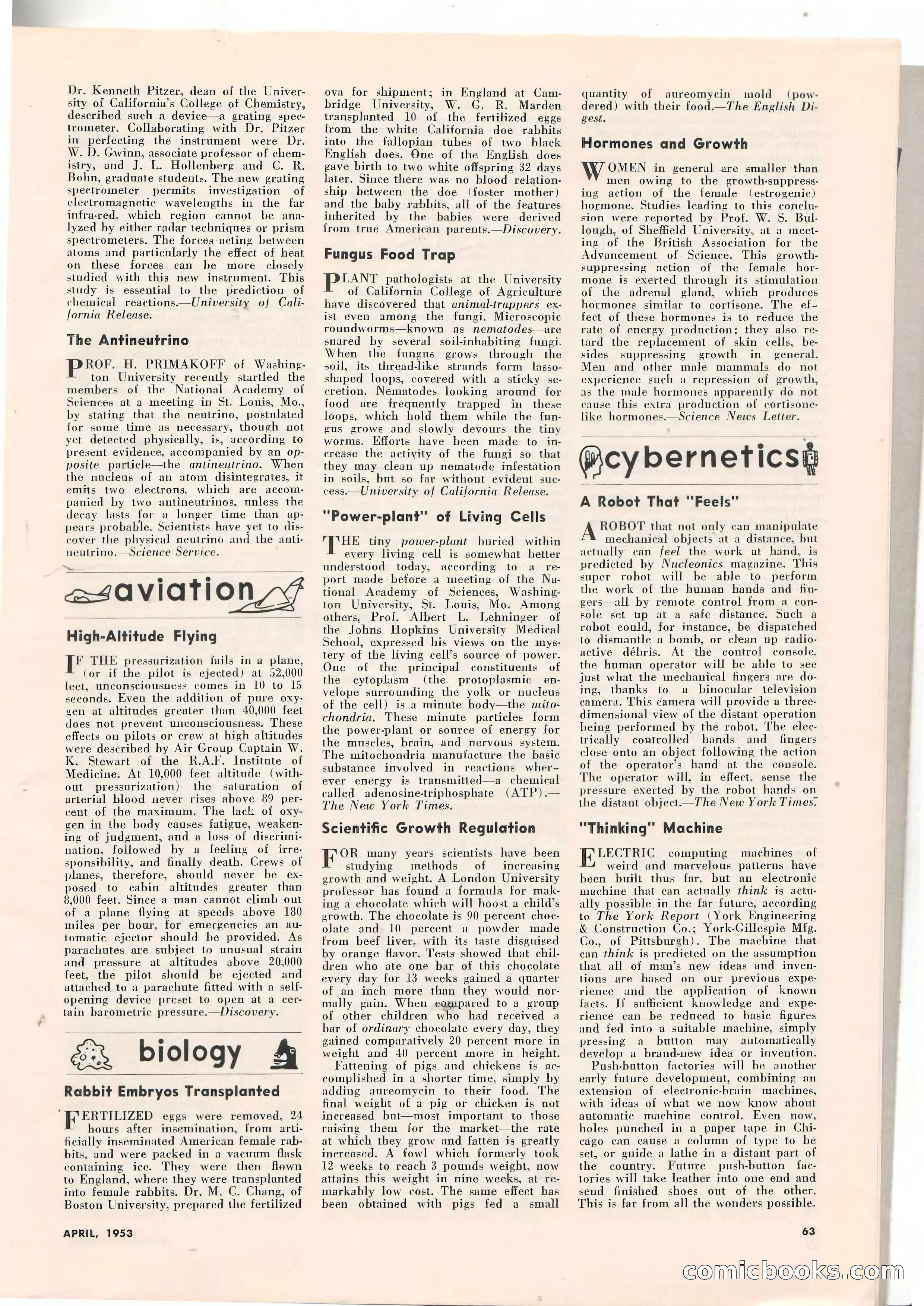 Science Fiction Plus, April 1953 — page 63 of 68