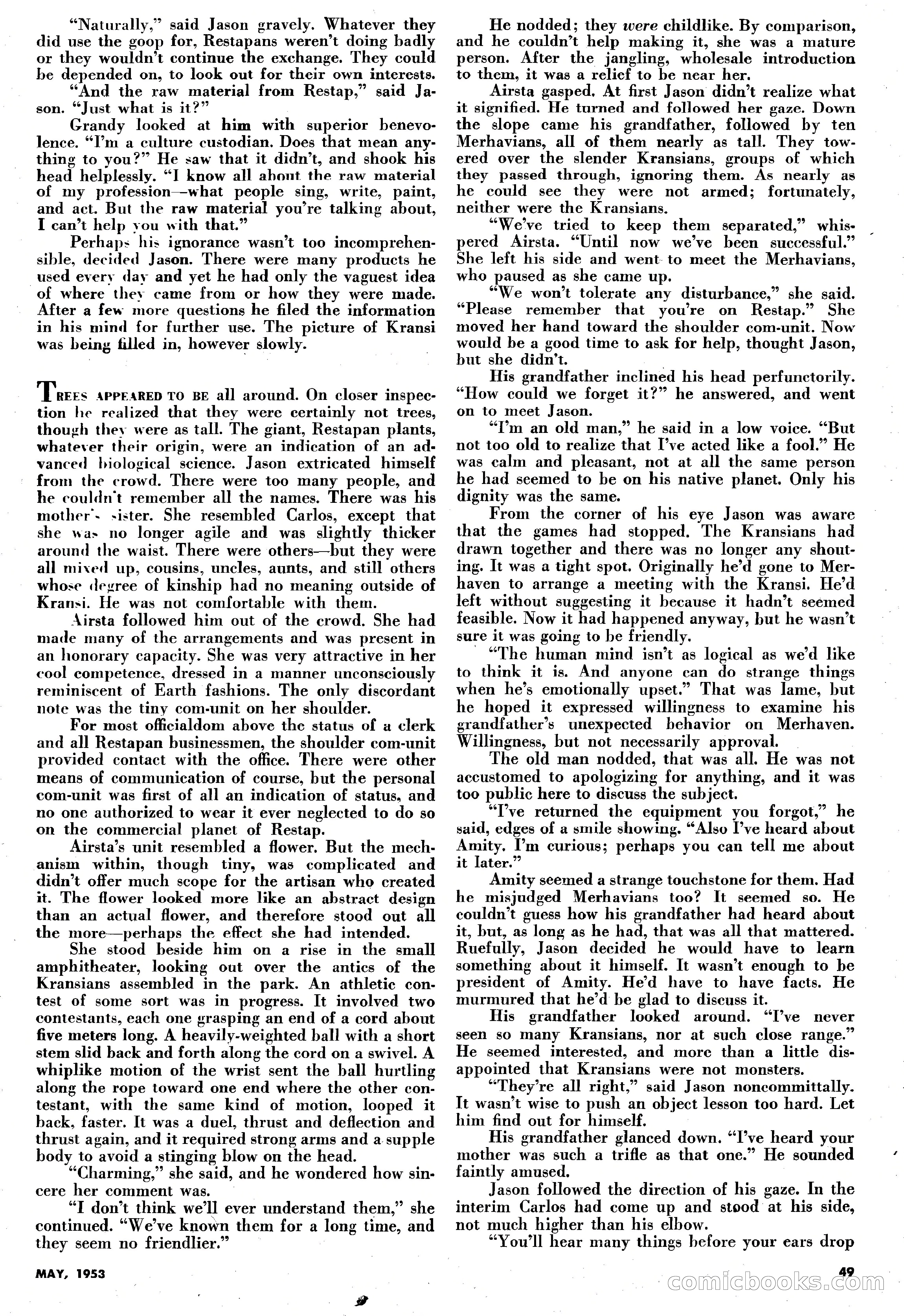 Science-Fiction Plus, May 1953 — page 49 of 68