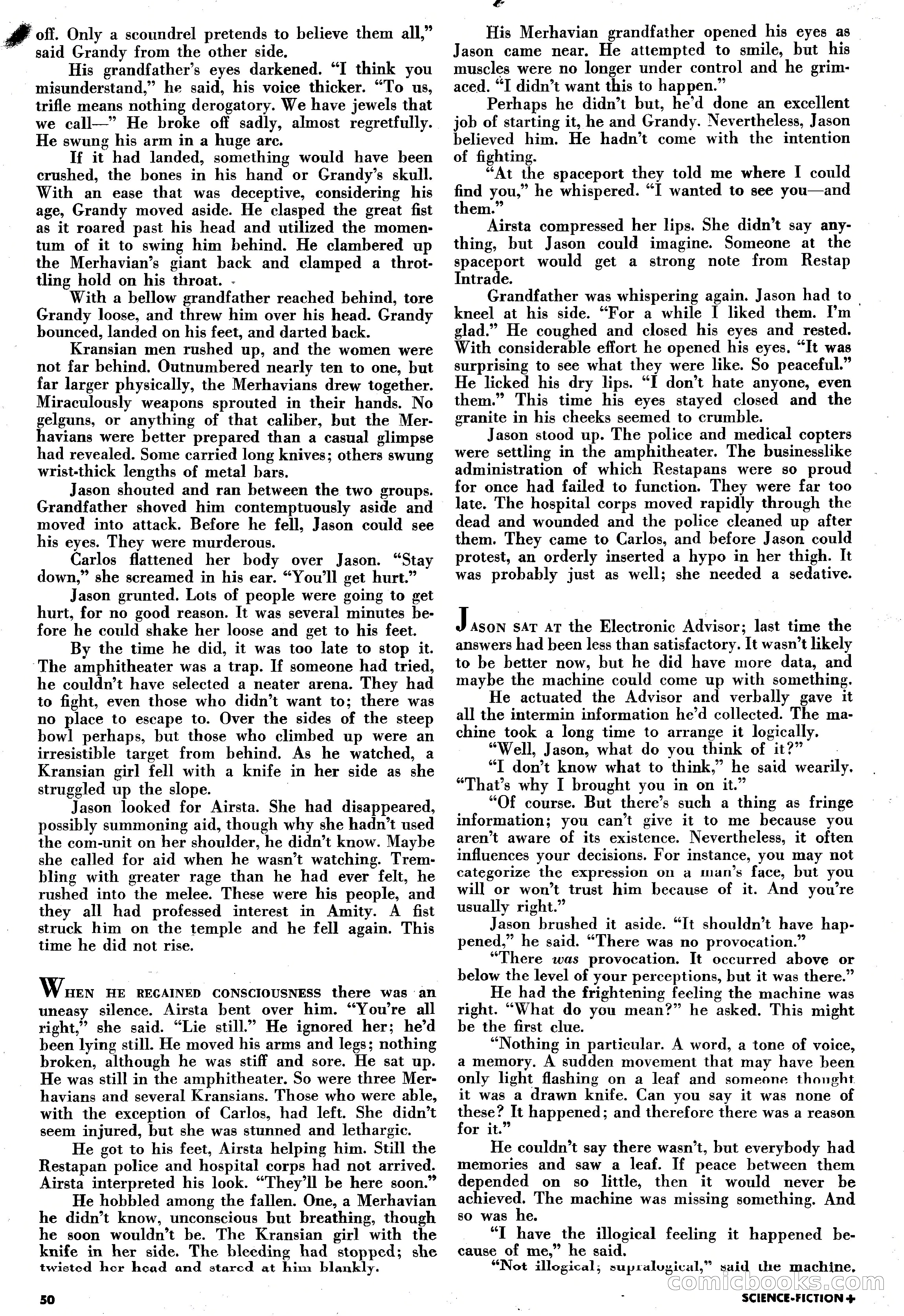 Science-Fiction Plus, May 1953 — page 50 of 68