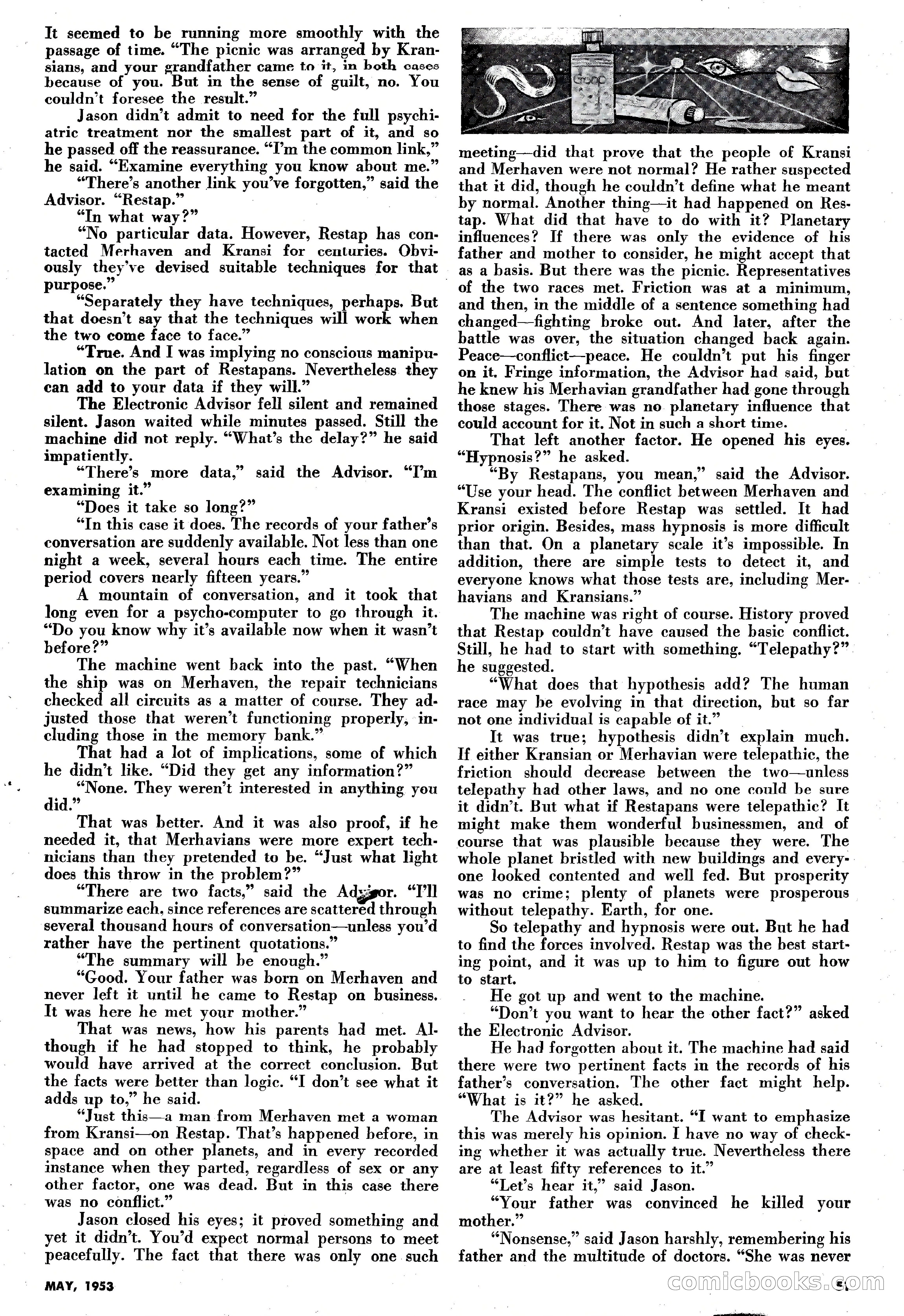 Science-Fiction Plus, May 1953 — page 51 of 68