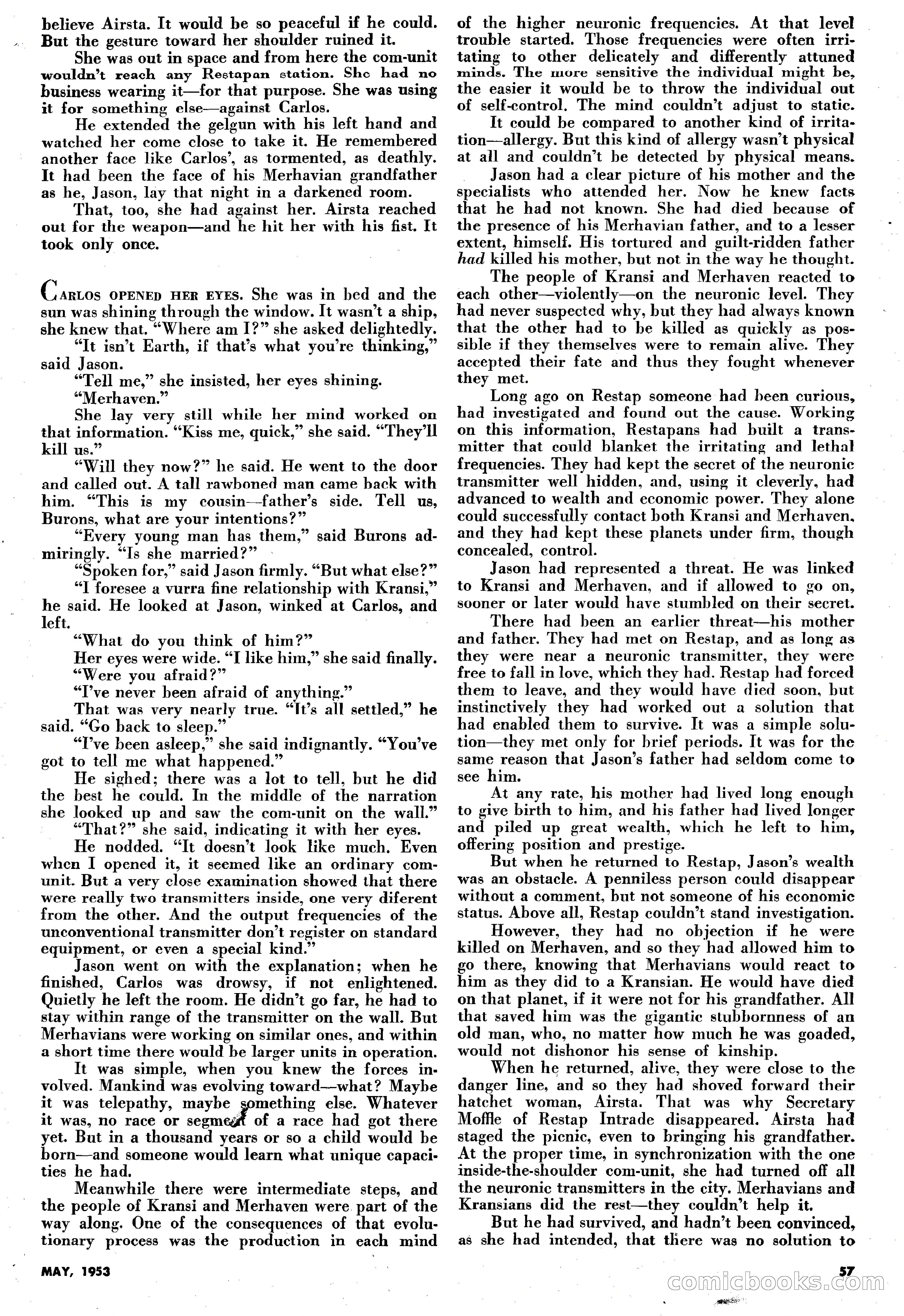 Science-Fiction Plus, May 1953 — page 57 of 68