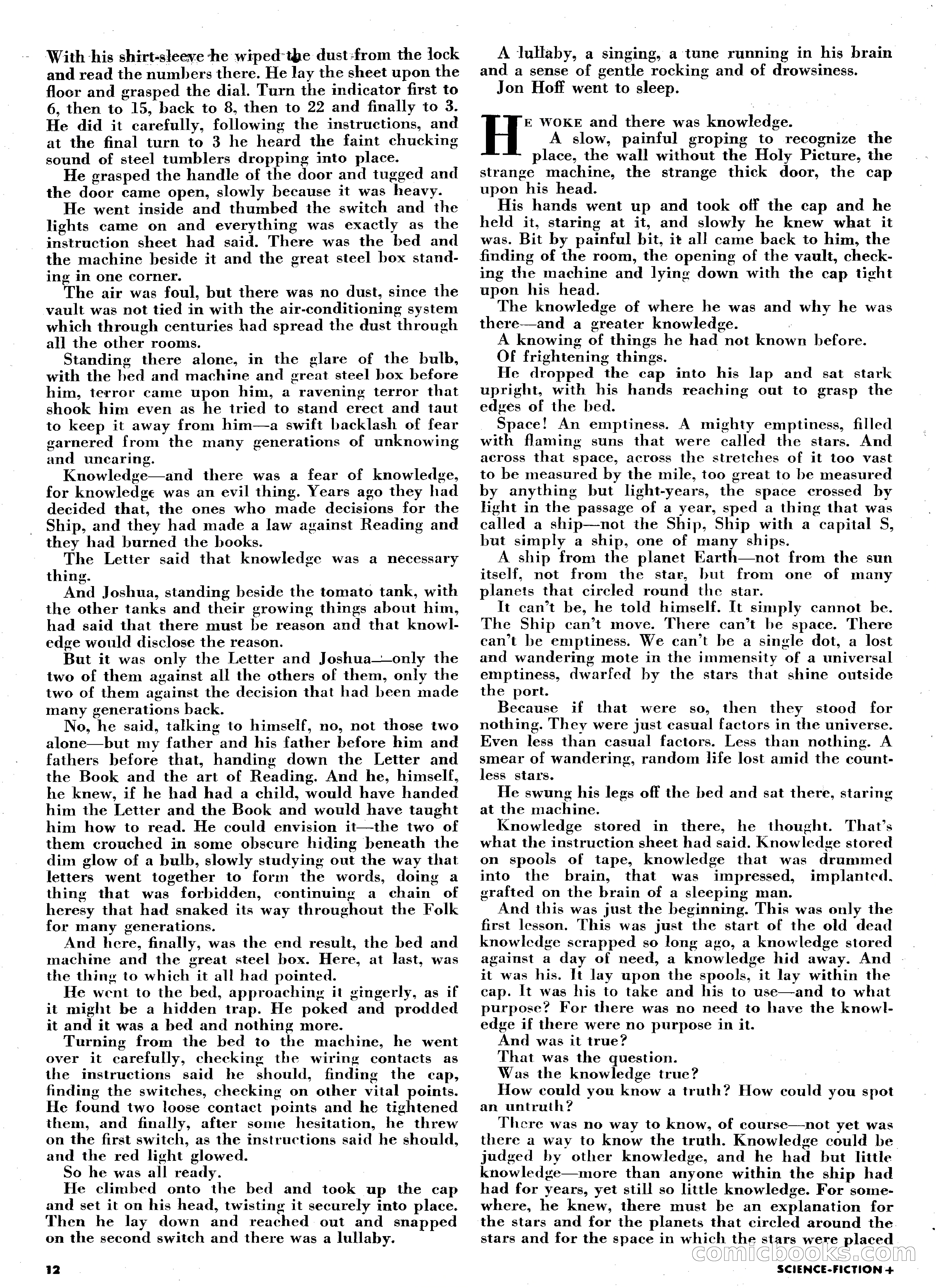Science Fiction Plus, August 1953 — page 12 of 68