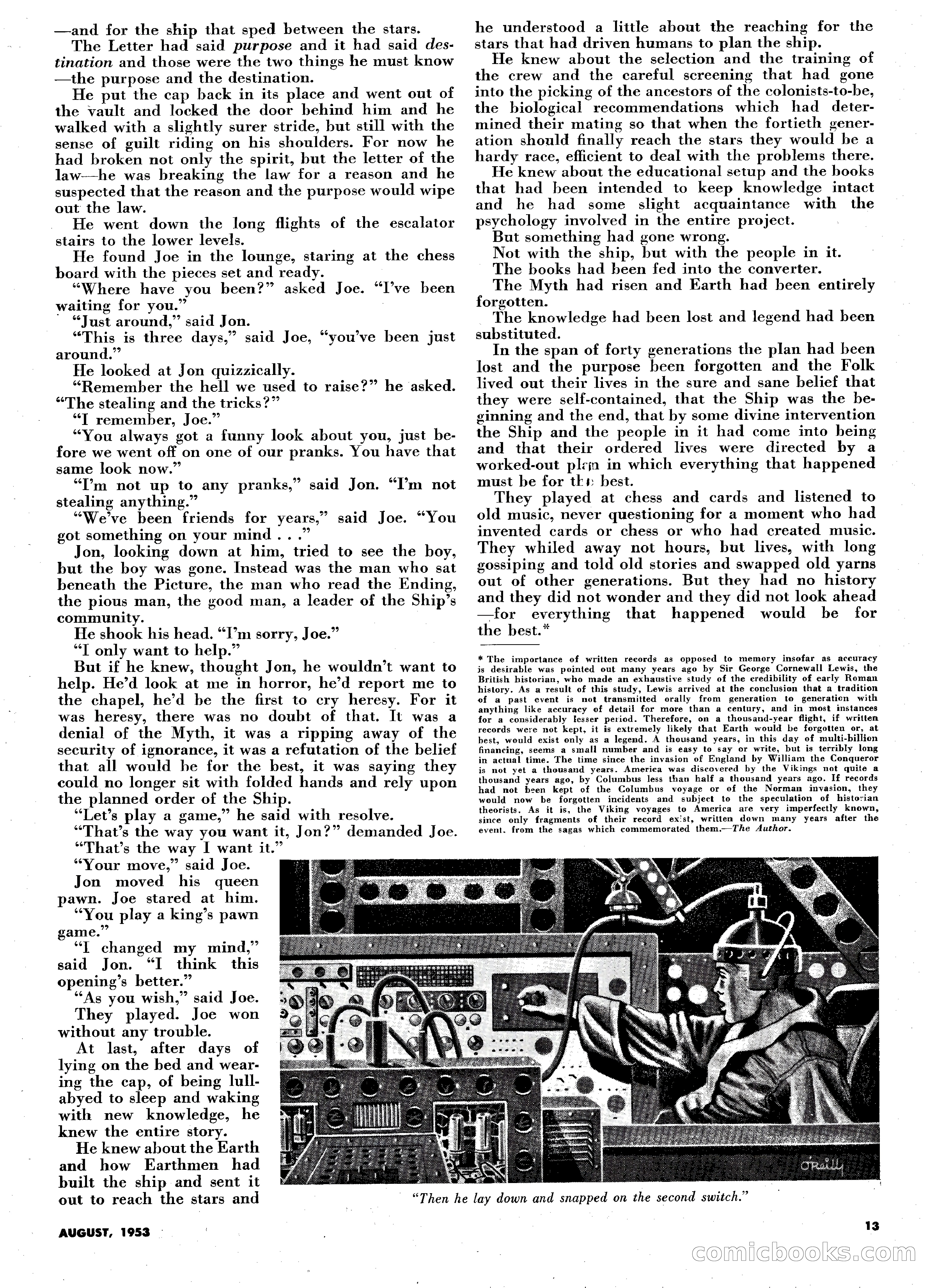 Science Fiction Plus, August 1953 — page 13 of 68