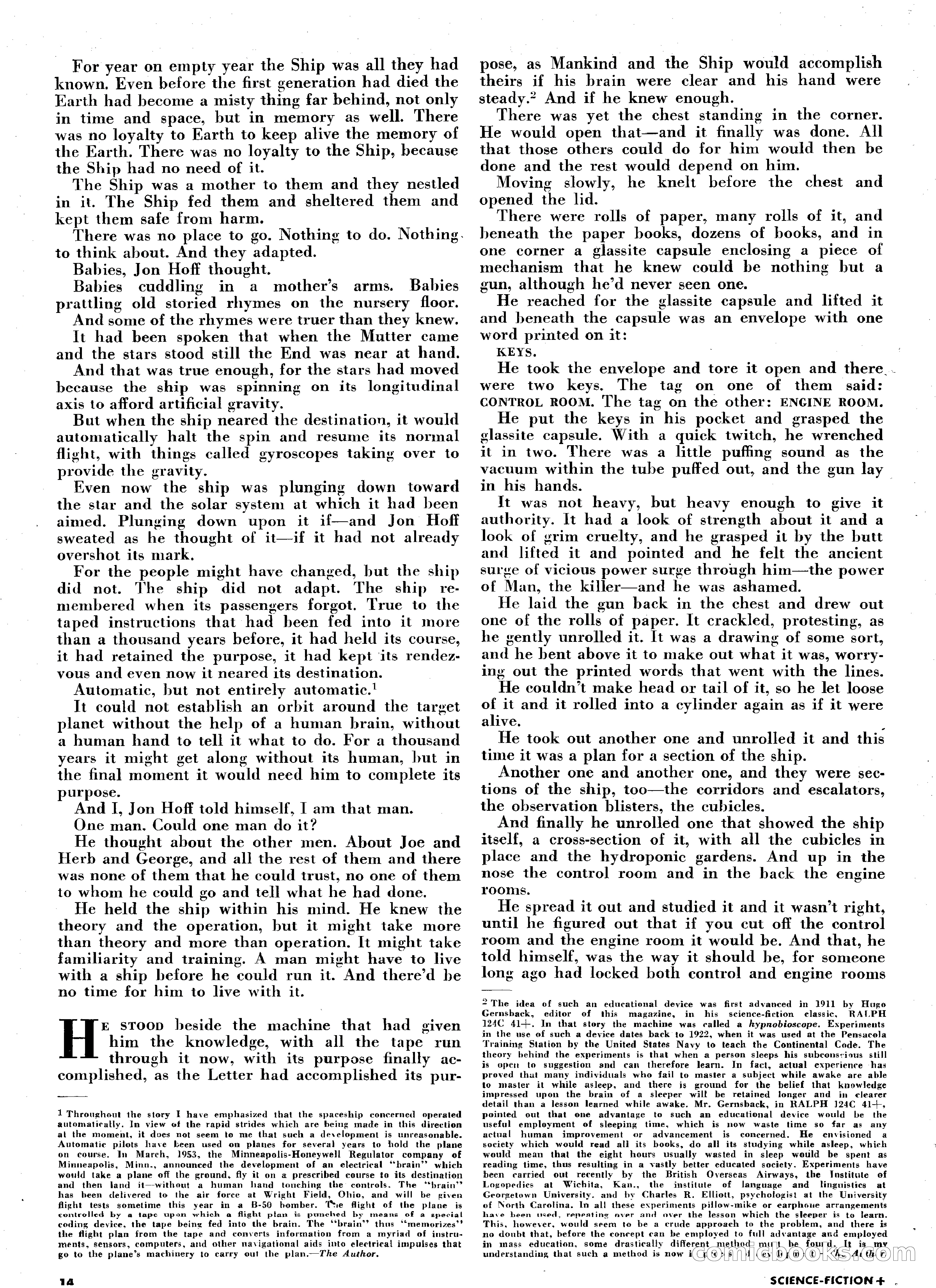Science Fiction Plus, August 1953 — page 14 of 68