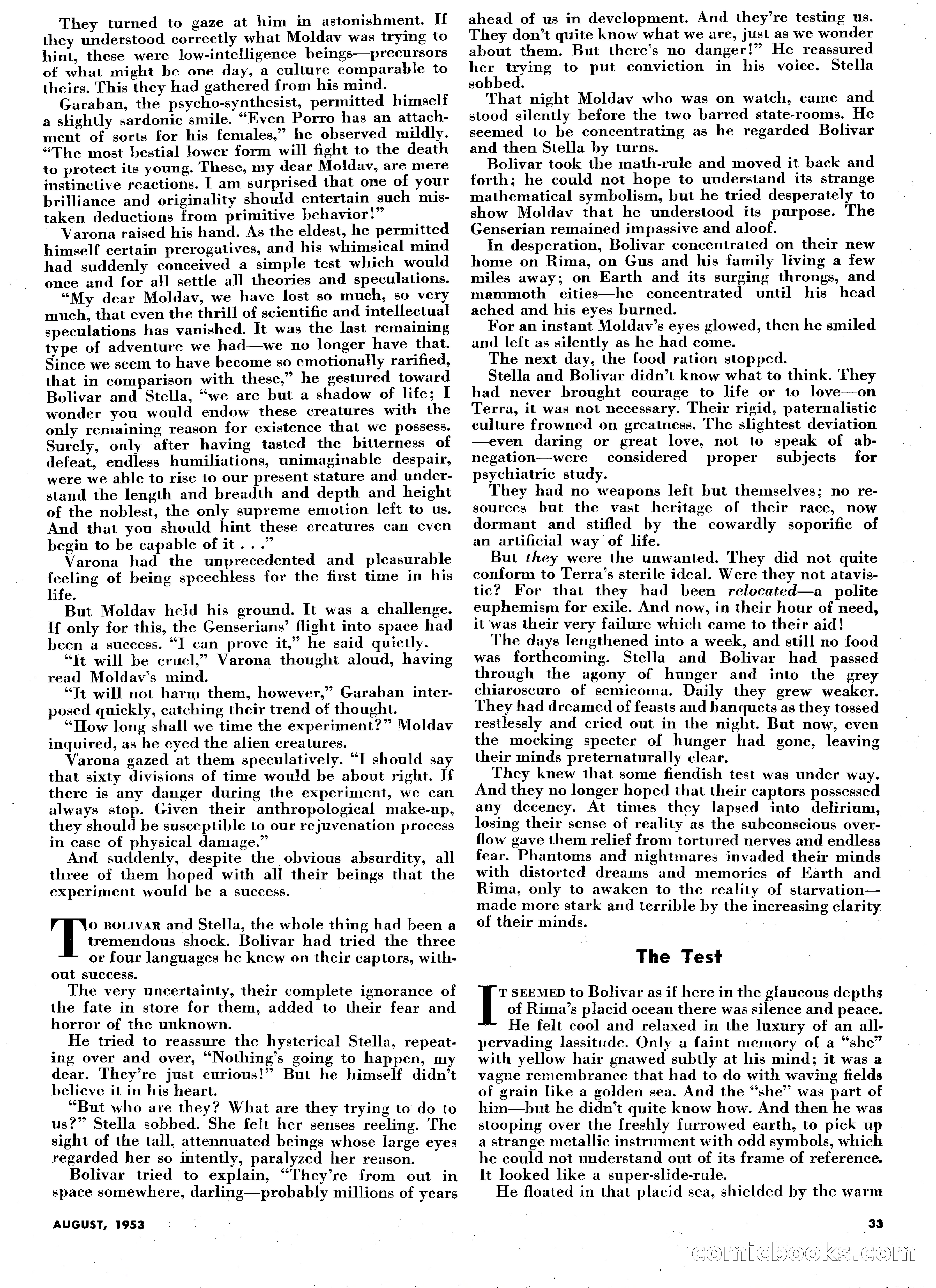 Science Fiction Plus, August 1953 — page 33 of 68