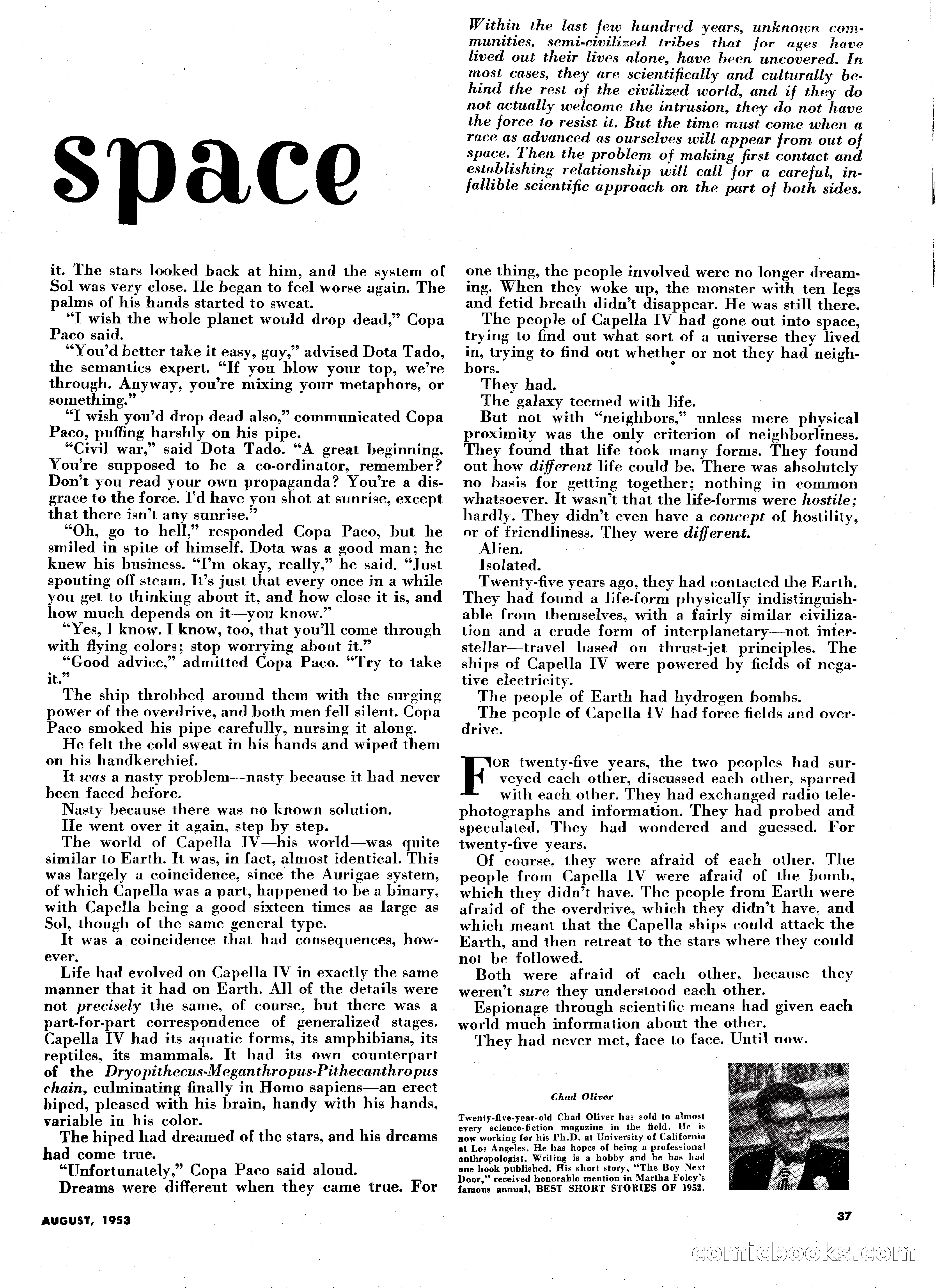 Science Fiction Plus, August 1953 — page 37 of 68