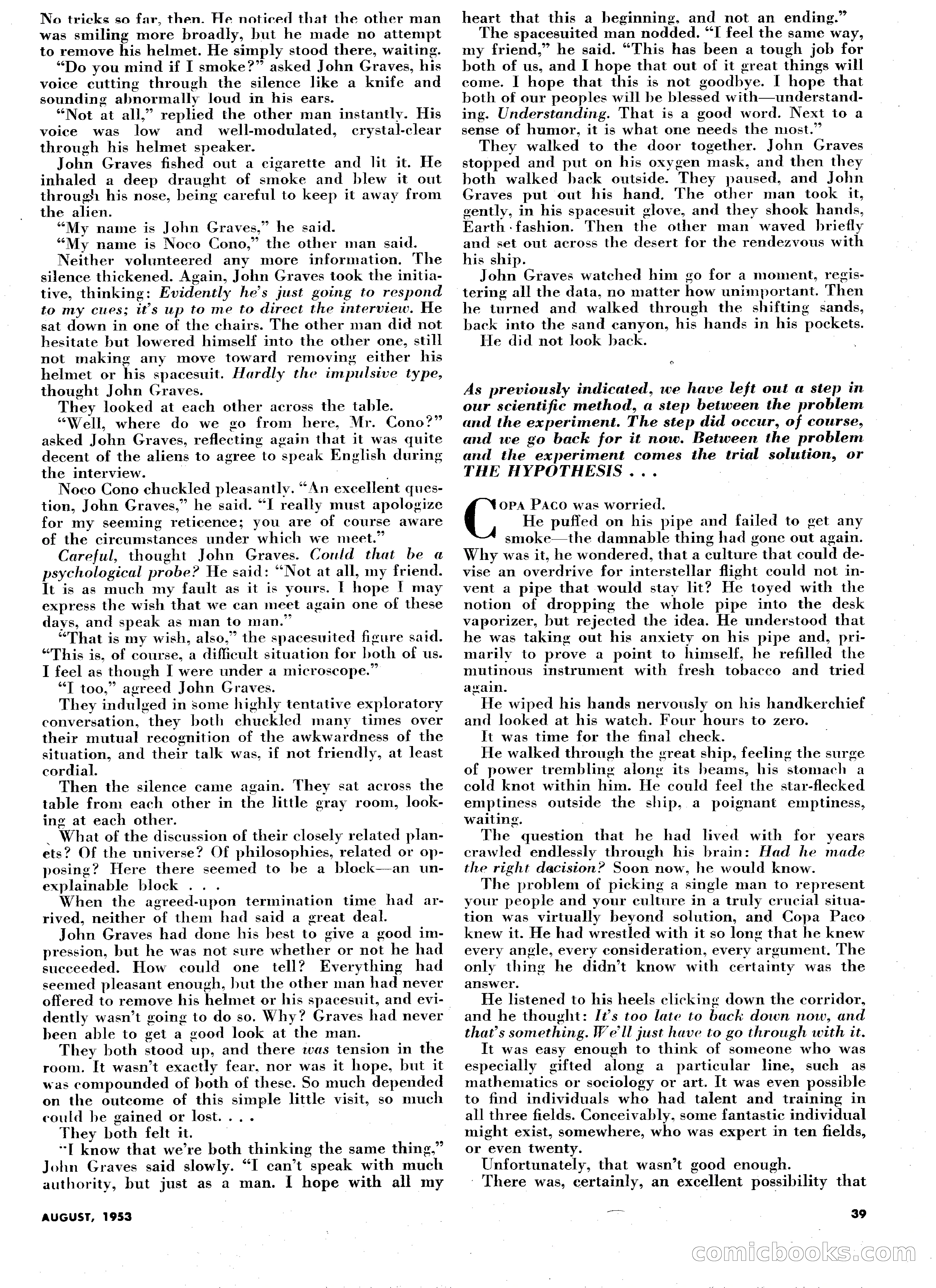 Science Fiction Plus, August 1953 — page 39 of 68