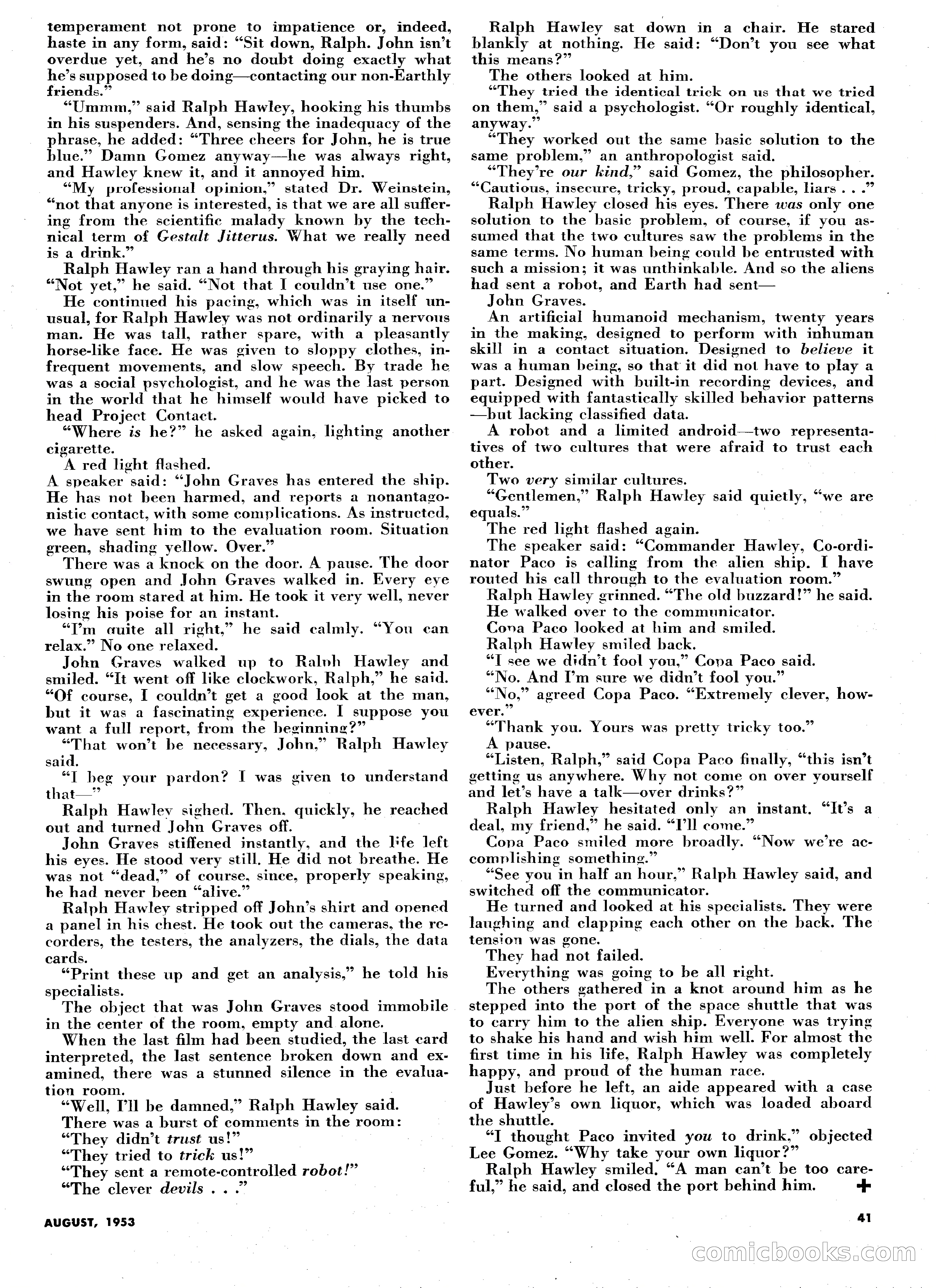 Science Fiction Plus, August 1953 — page 41 of 68