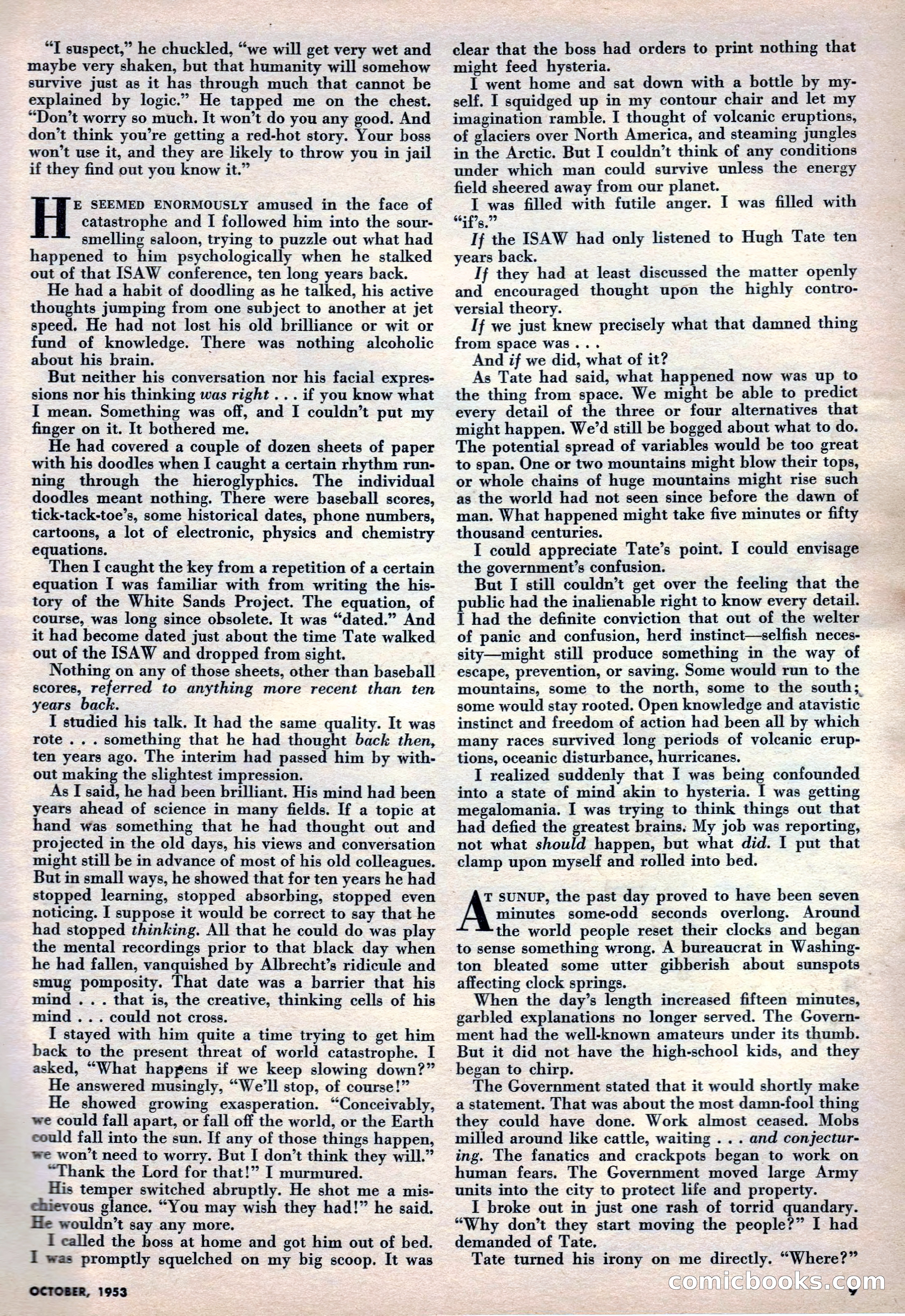 Science Fiction Plus, October 1953 — page 9 of 68