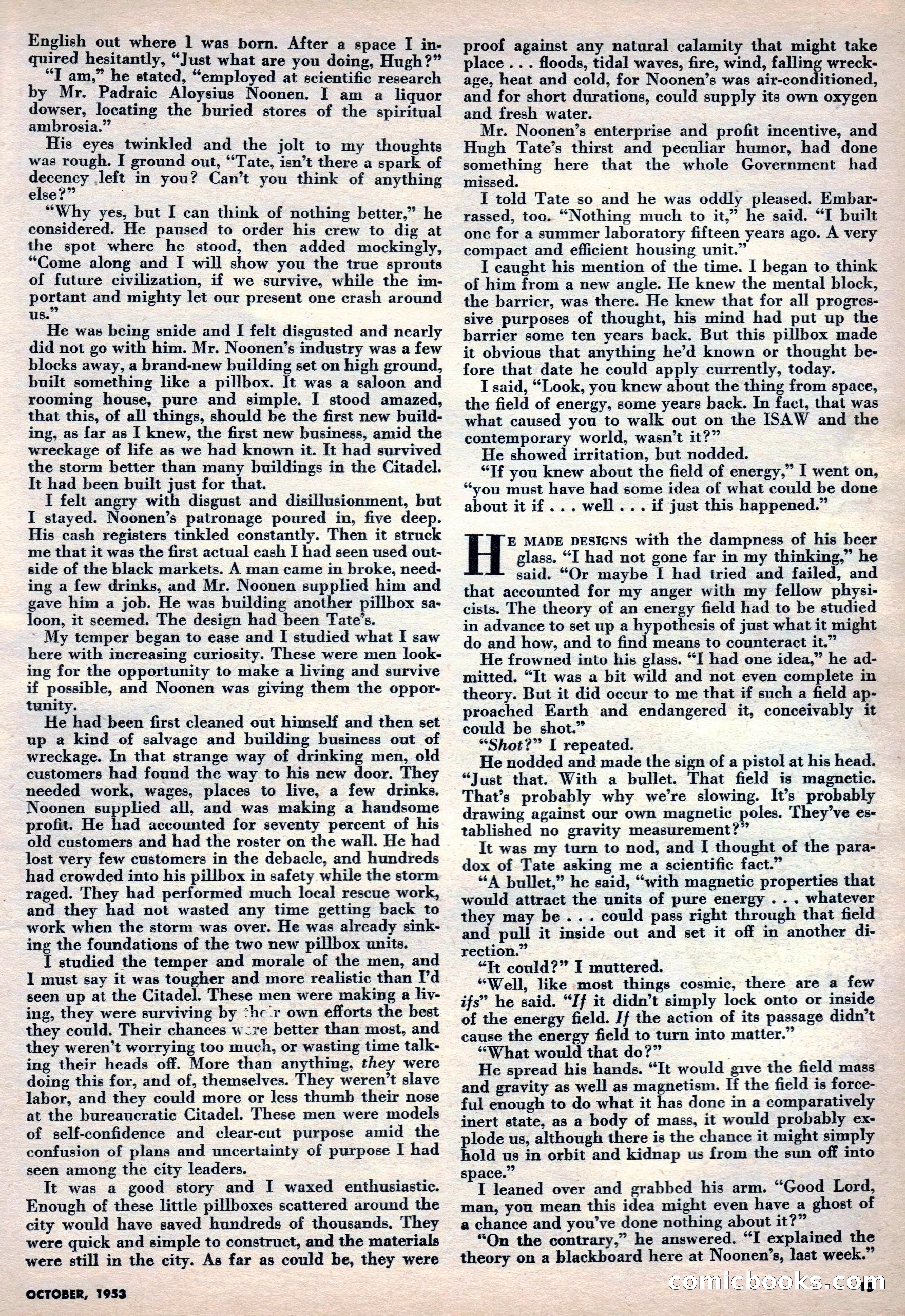 Science Fiction Plus, October 1953 — page 15 of 68
