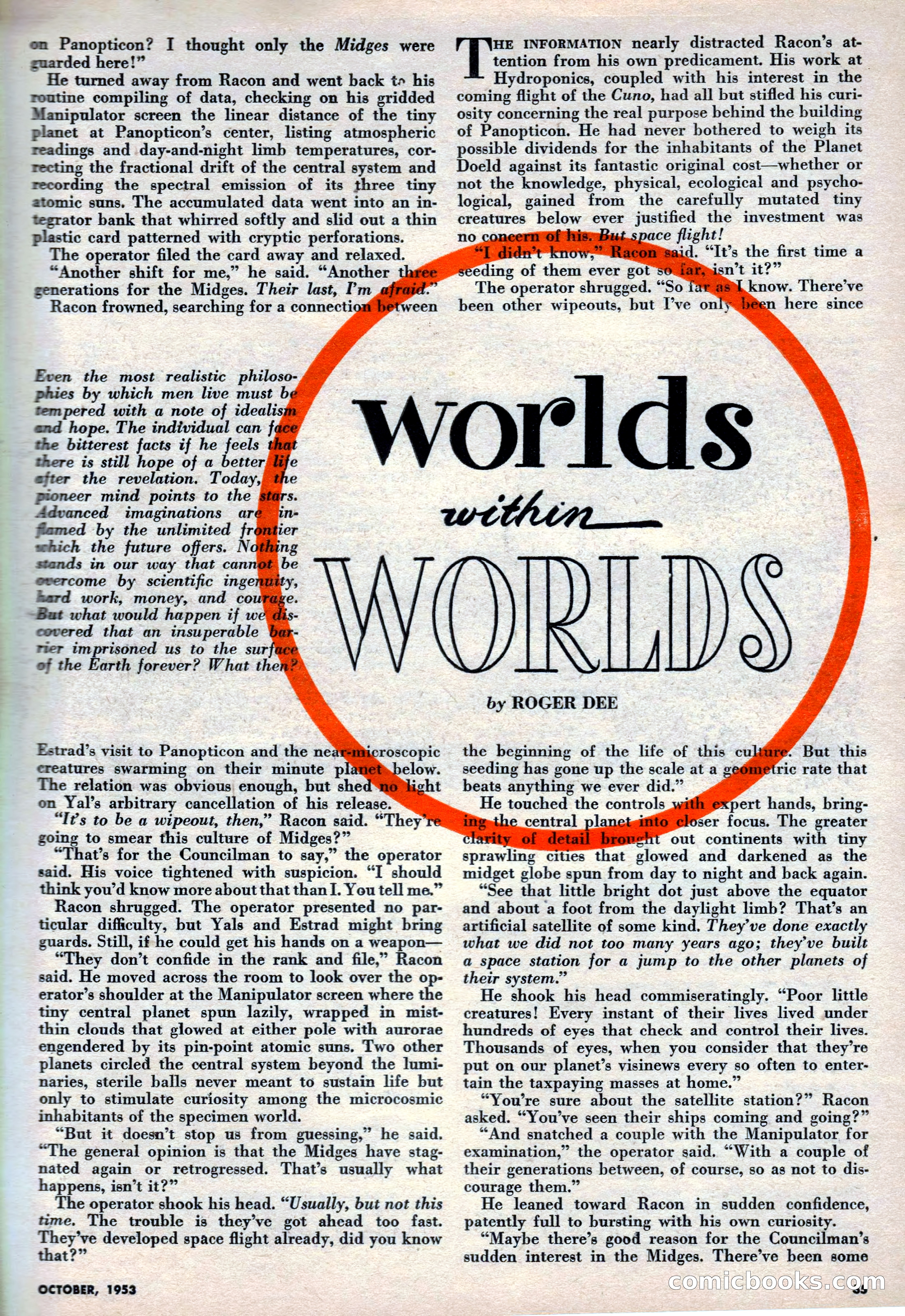 Science Fiction Plus, October 1953 — page 35 of 68