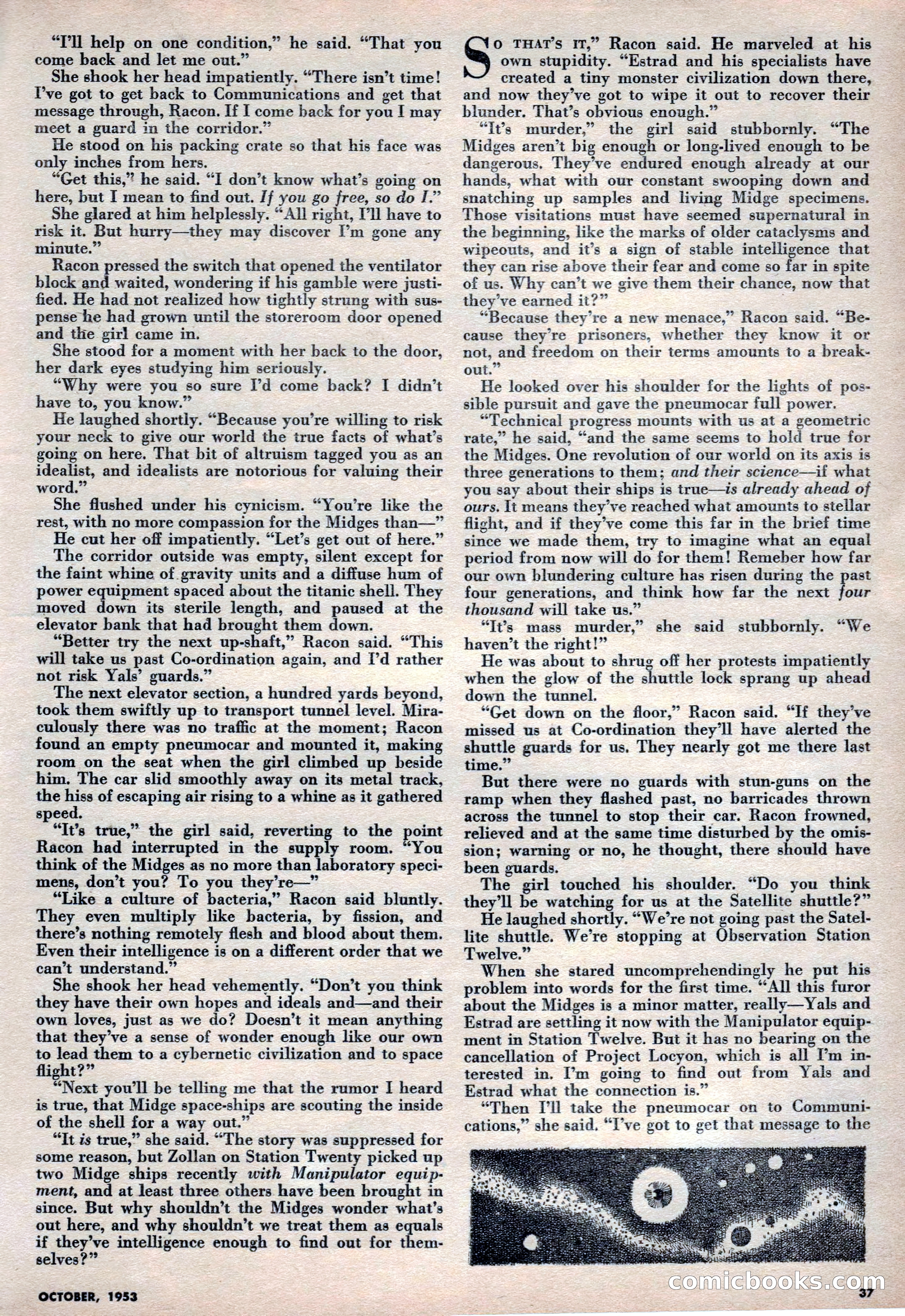 Science Fiction Plus, October 1953 — page 37 of 68