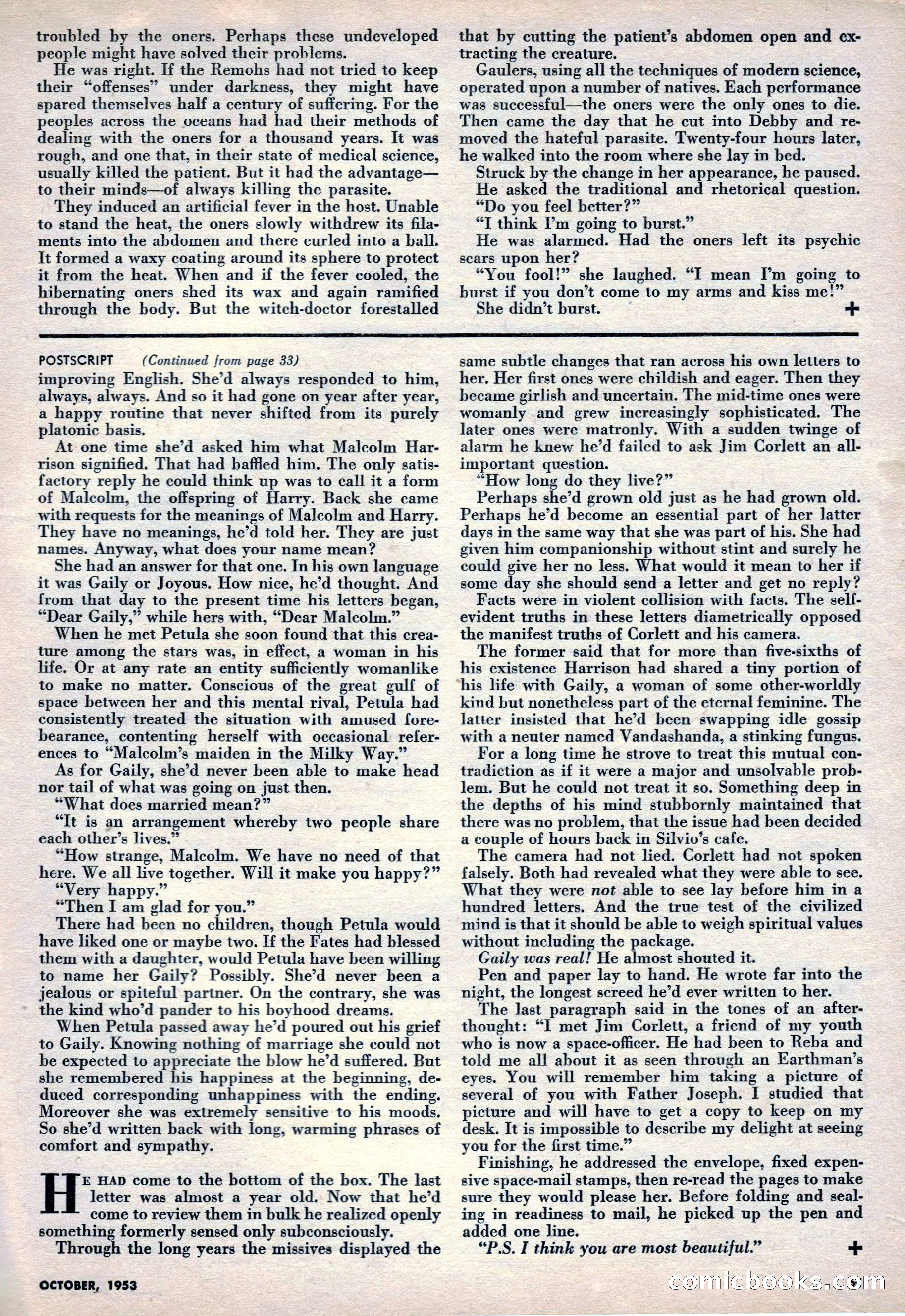 Science Fiction Plus, October 1953 — page 61 of 68