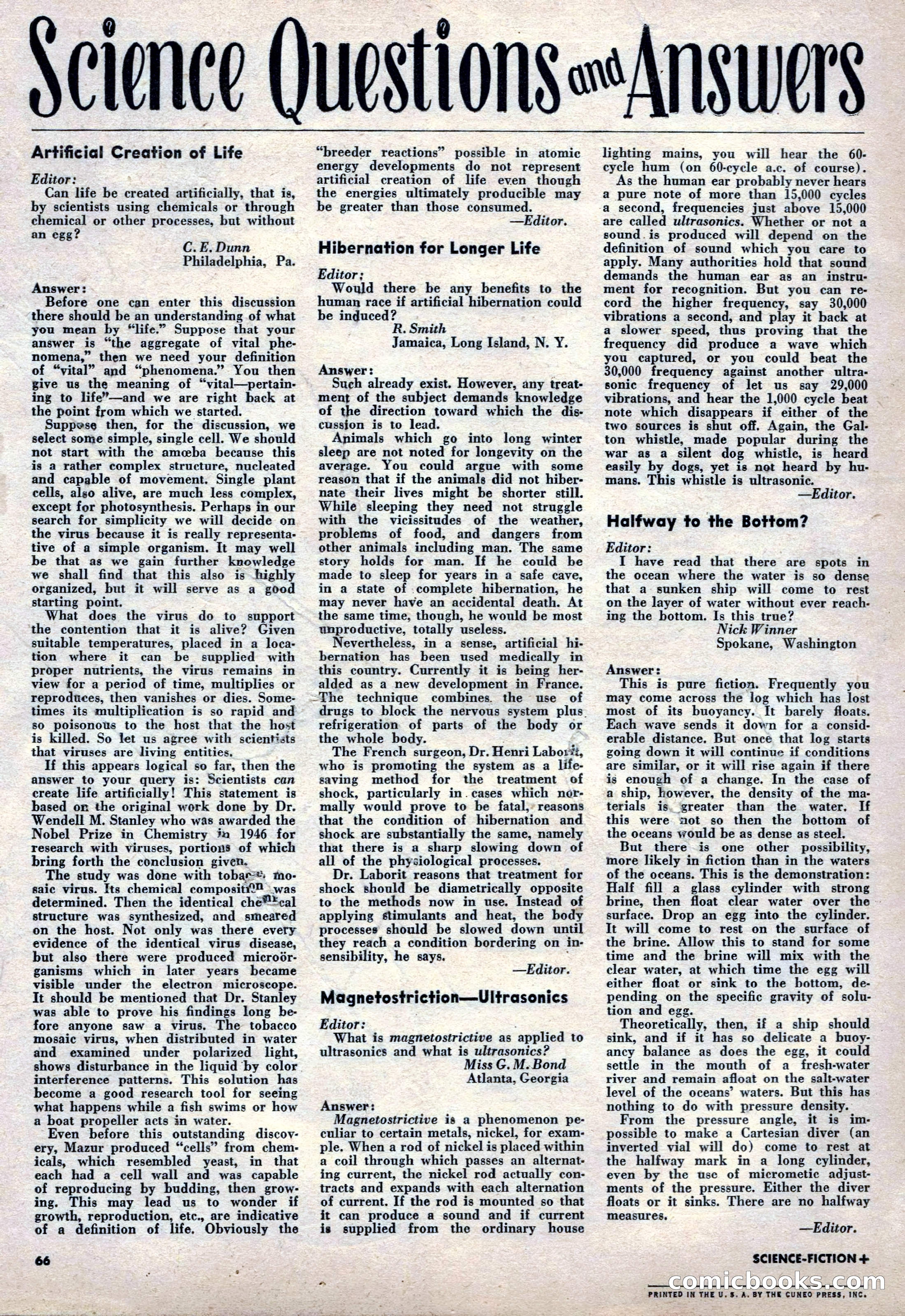 Science Fiction Plus, October 1953 — page 66 of 68