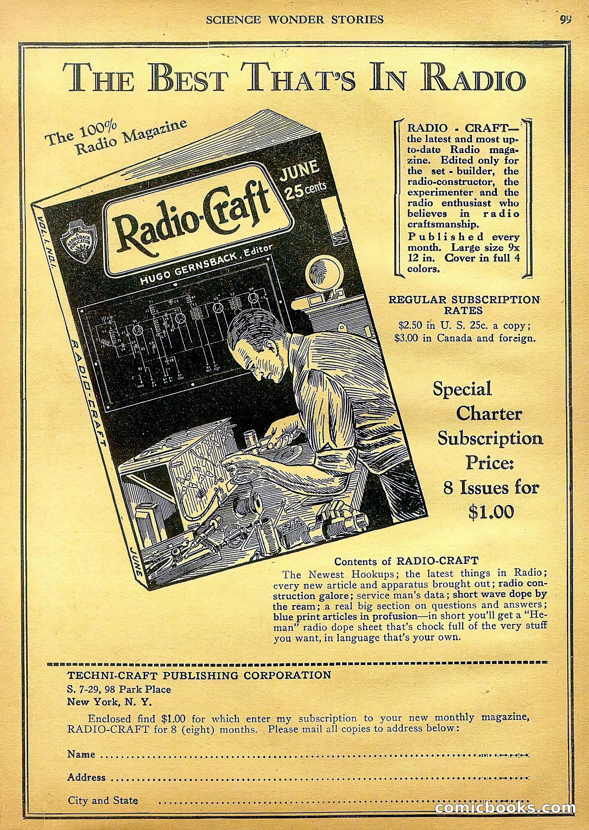 Science Wonder Stories, July 1929 — page 5 of 100
