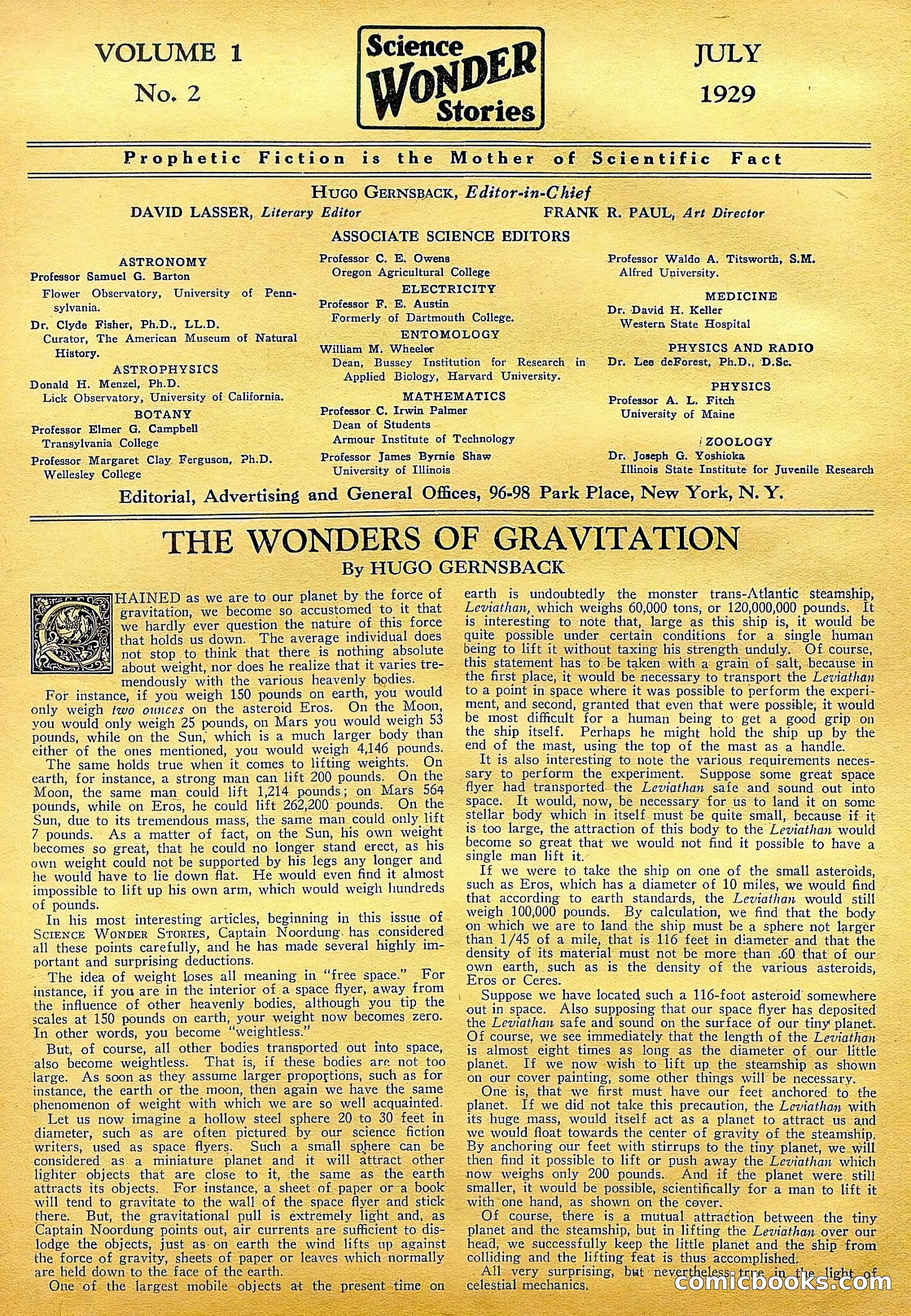 Science Wonder Stories, July 1929 — page 7 of 100
