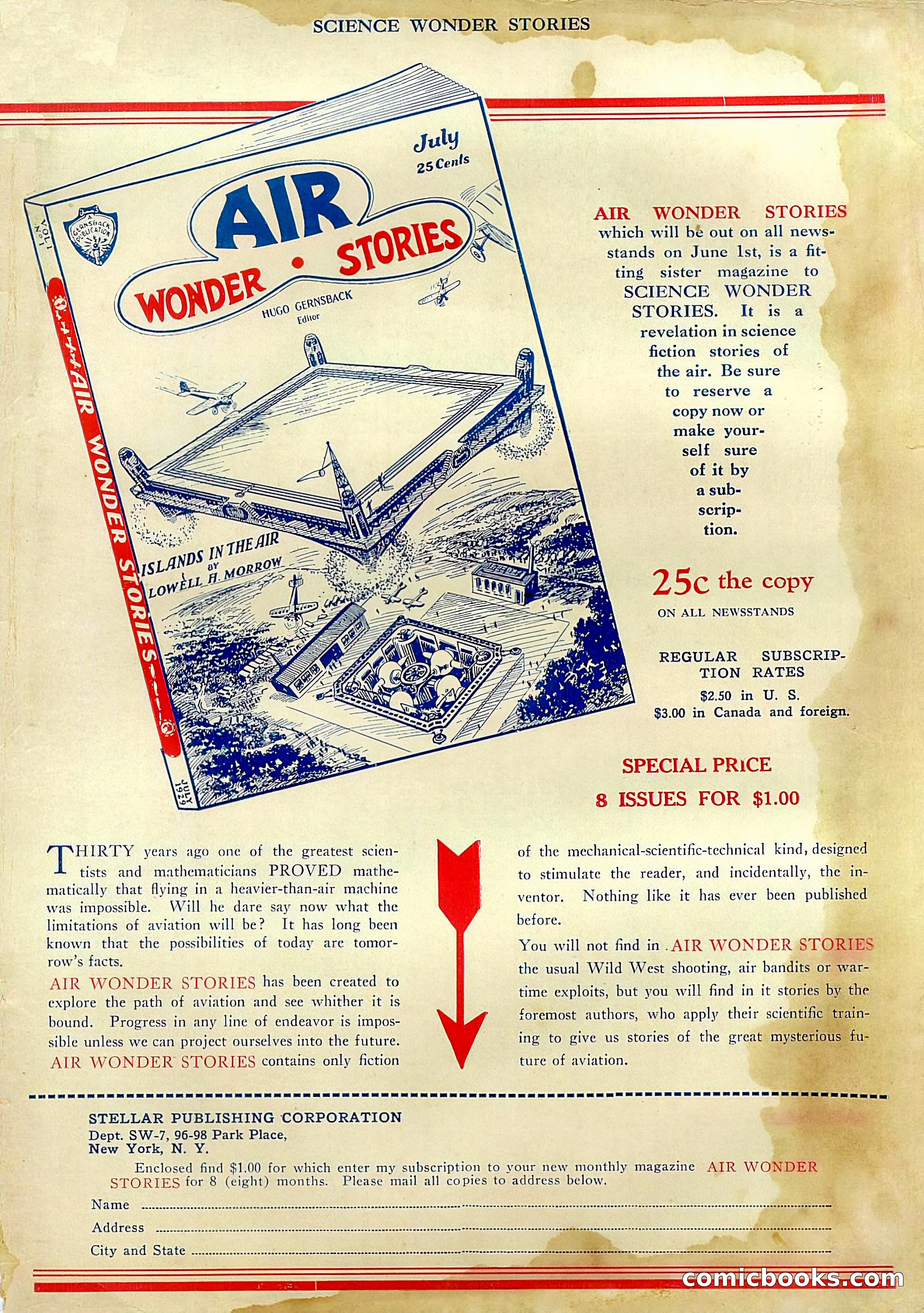 Science Wonder Stories, July 1929 — page 99 of 100