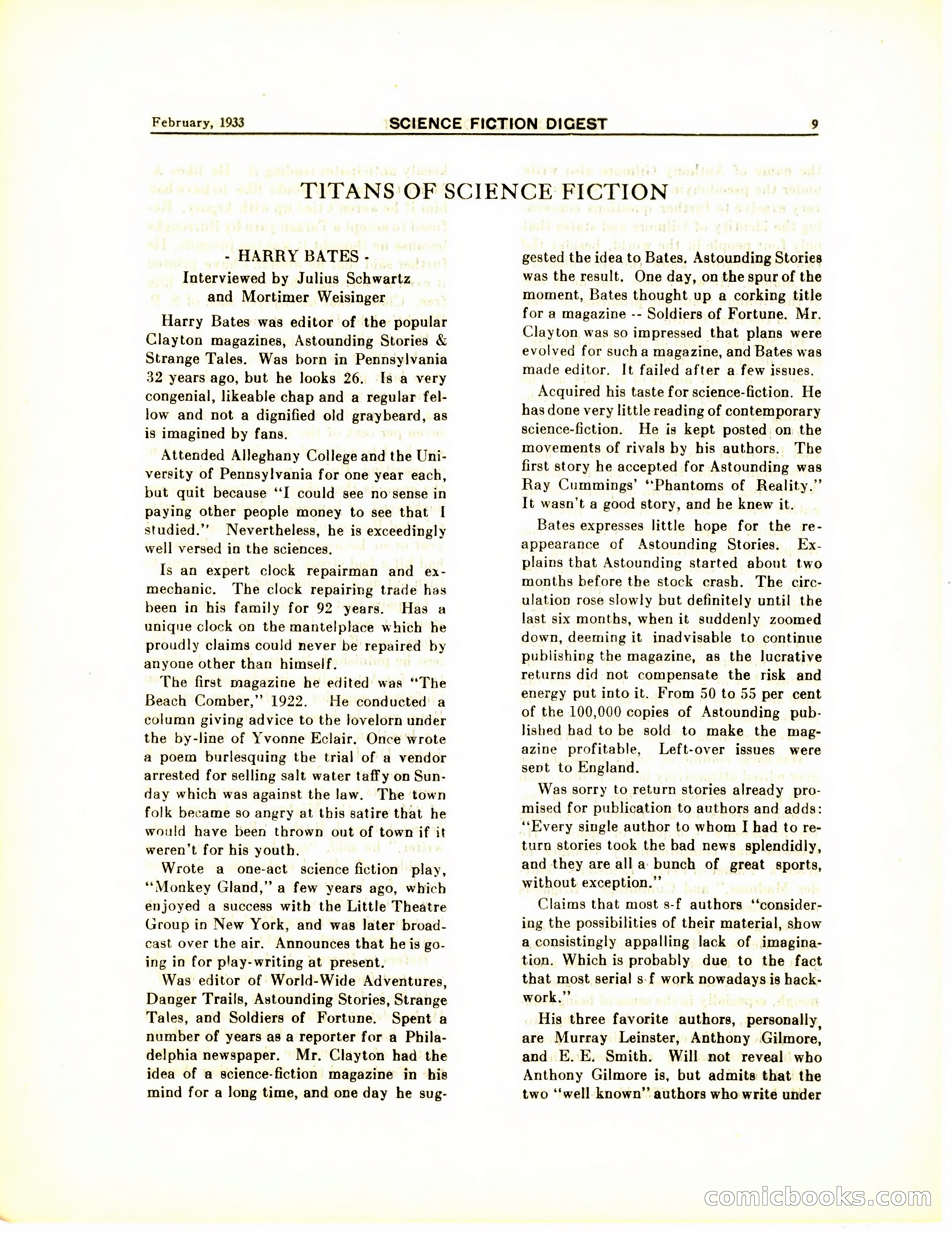 Science Fiction Digest, Volume 1, Number 6 — page 11 of 24