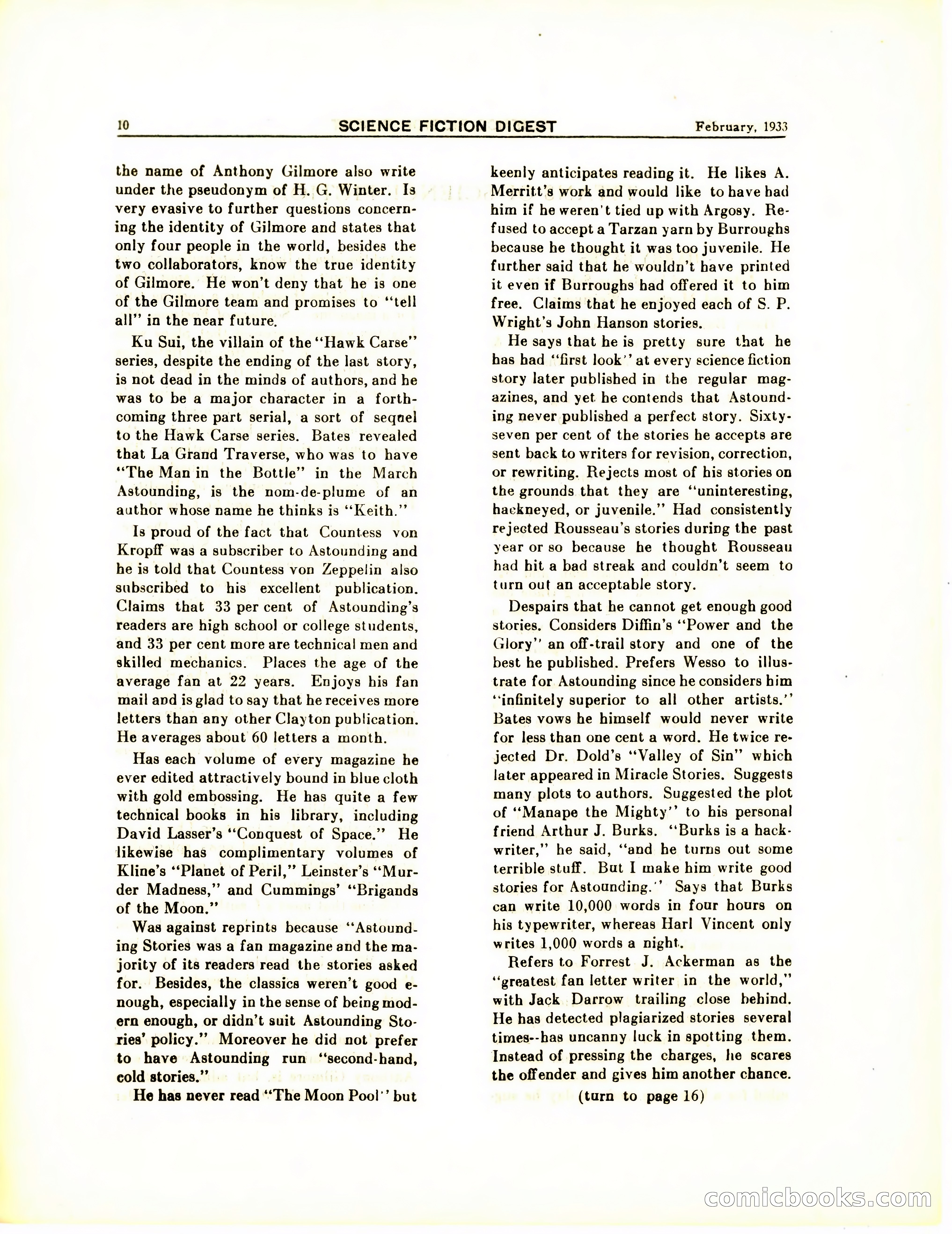 Science Fiction Digest, Volume 1, Number 6 — page 12 of 24