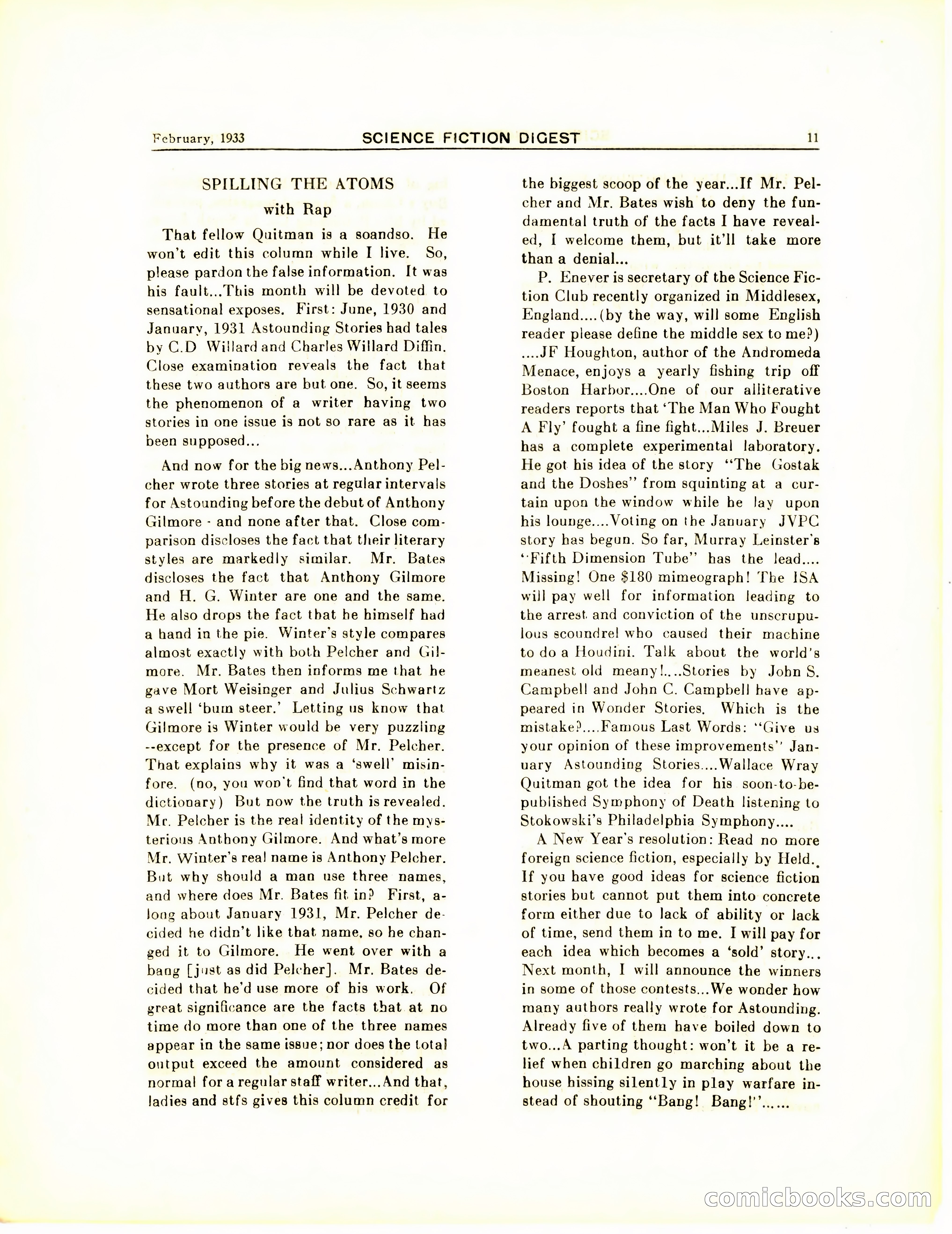 Science Fiction Digest, Volume 1, Number 6 — page 13 of 24