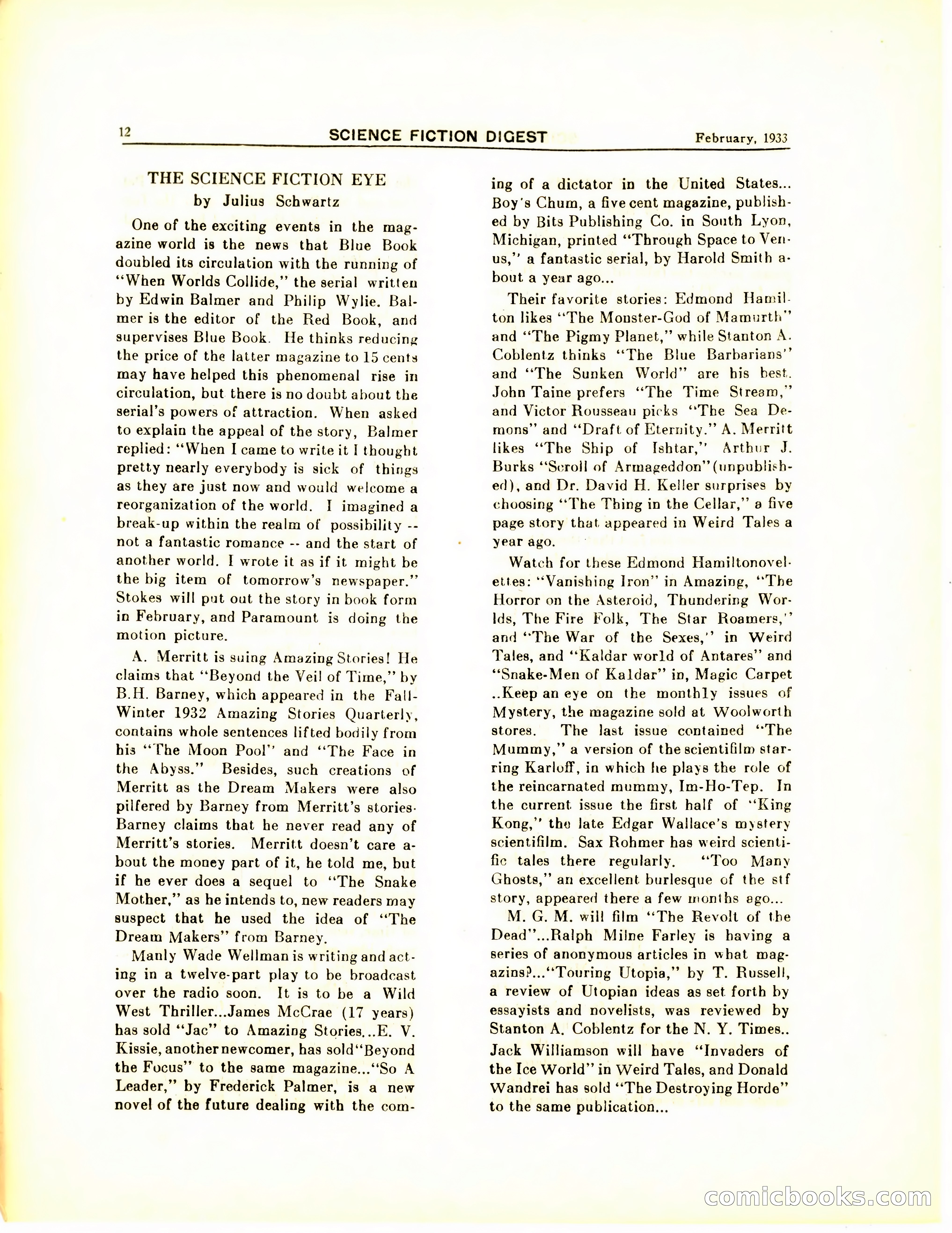 Science Fiction Digest, Volume 1, Number 6 — page 14 of 24