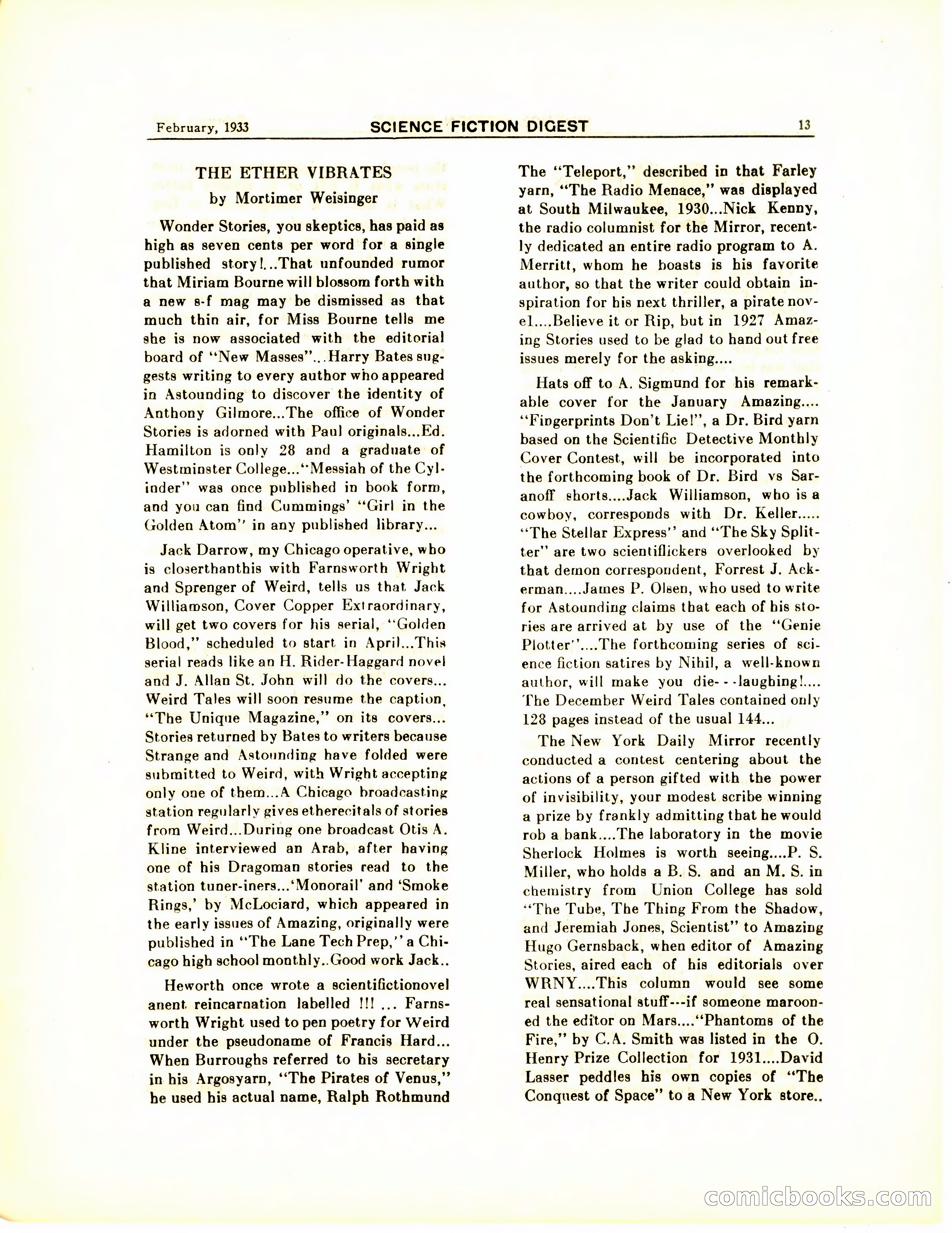 Science Fiction Digest, Volume 1, Number 6 — page 15 of 24