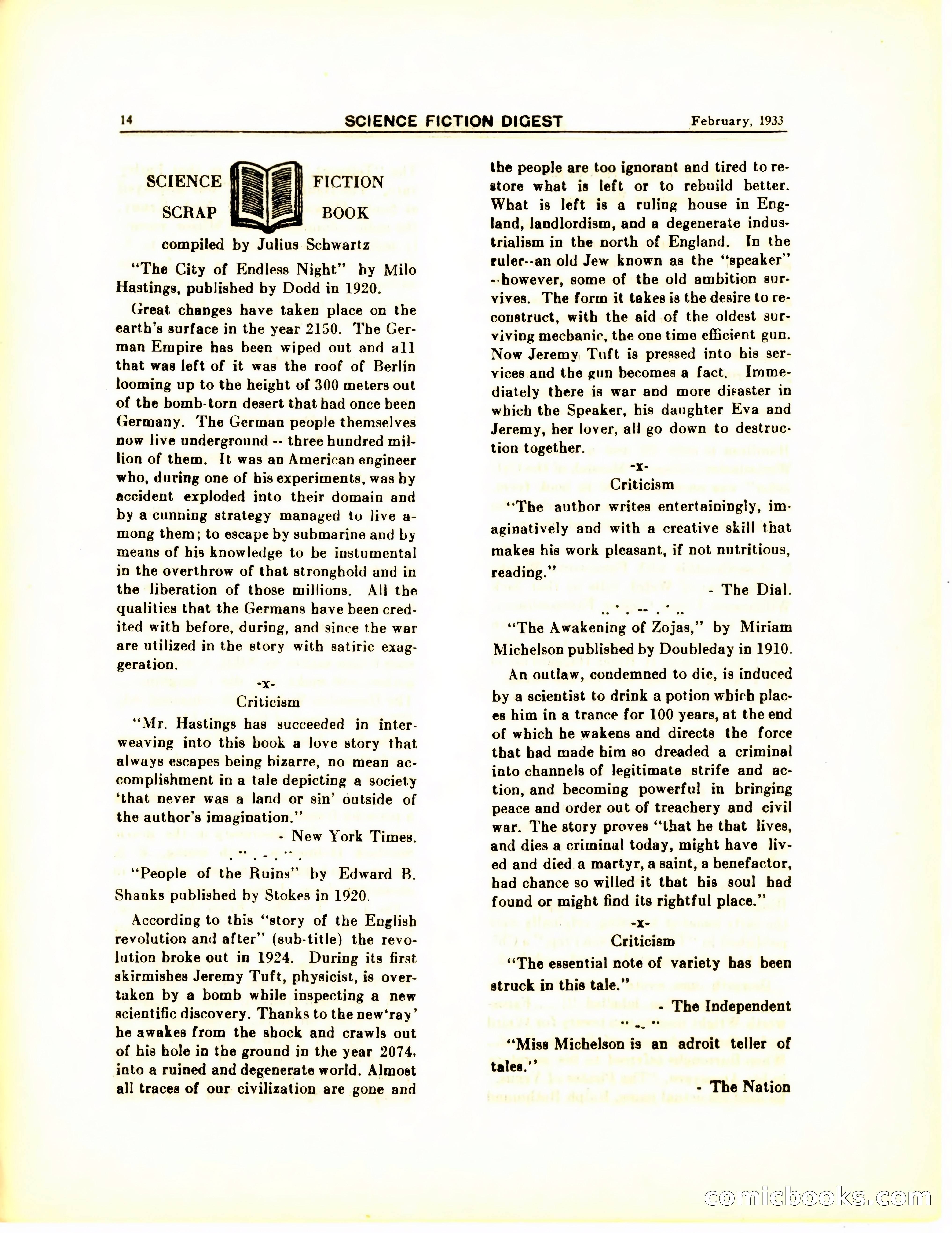 Science Fiction Digest, Volume 1, Number 6 — page 16 of 24