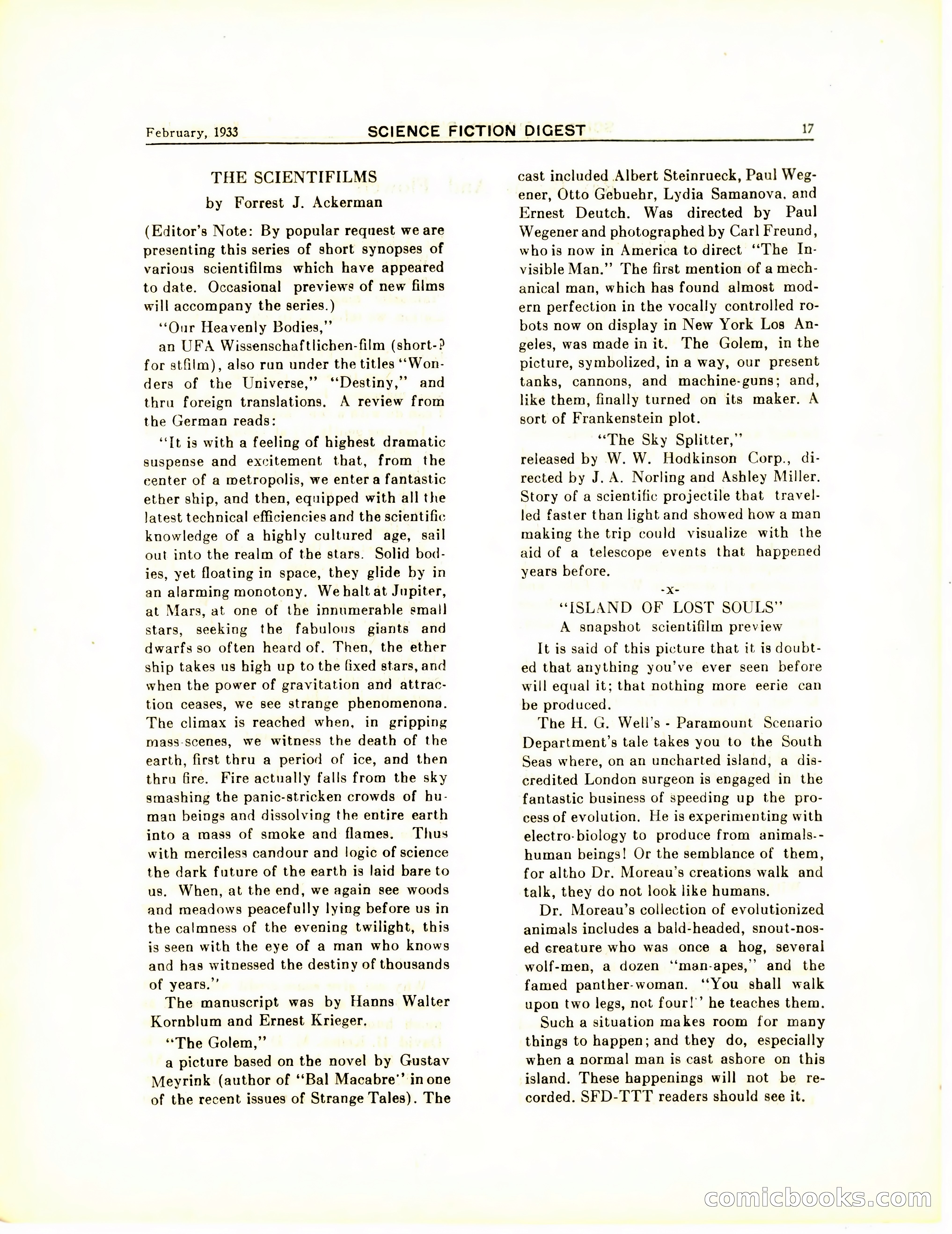 Science Fiction Digest, Volume 1, Number 6 — page 19 of 24