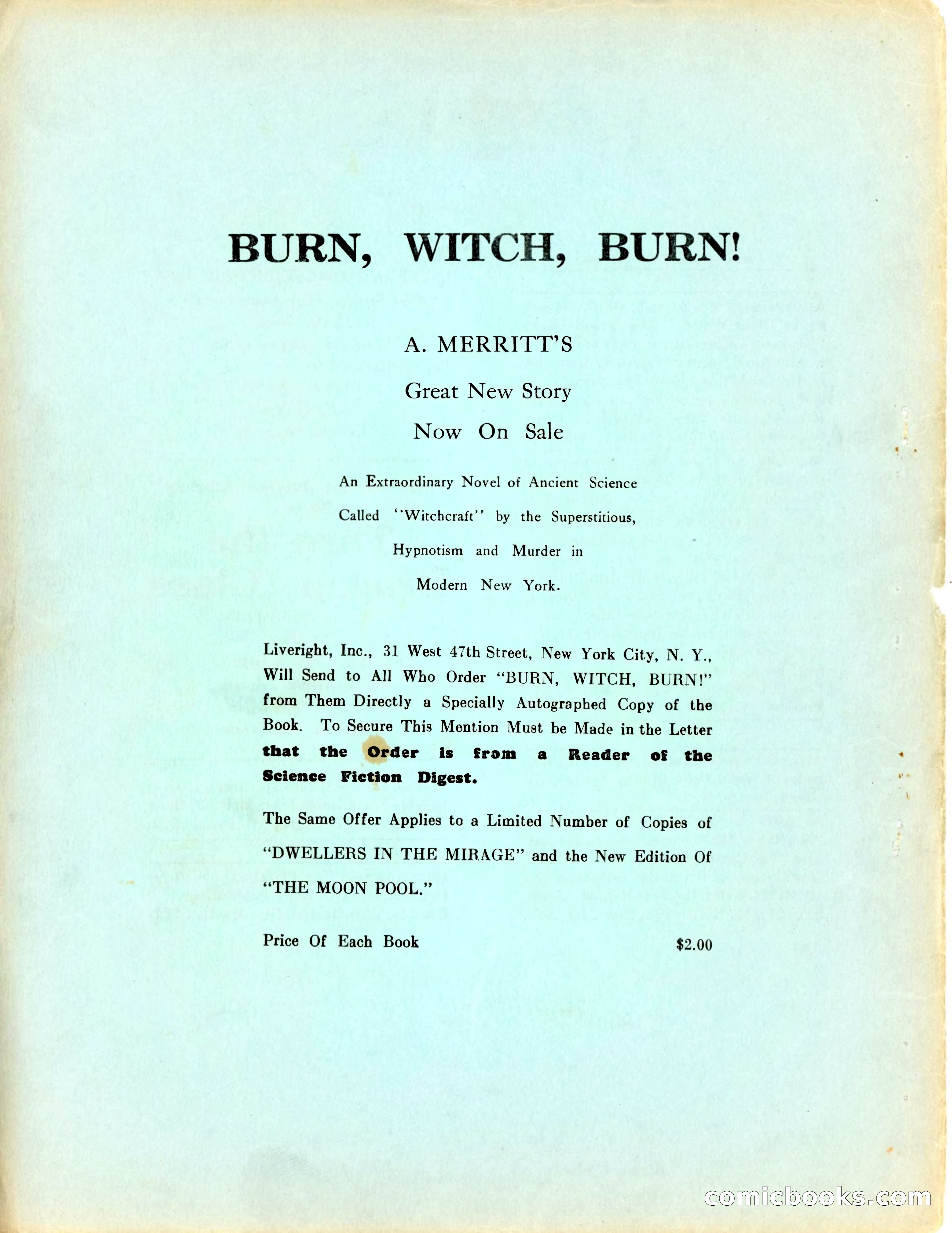Science Fiction Digest, Volume 1, Number 6 — page 24 of 24