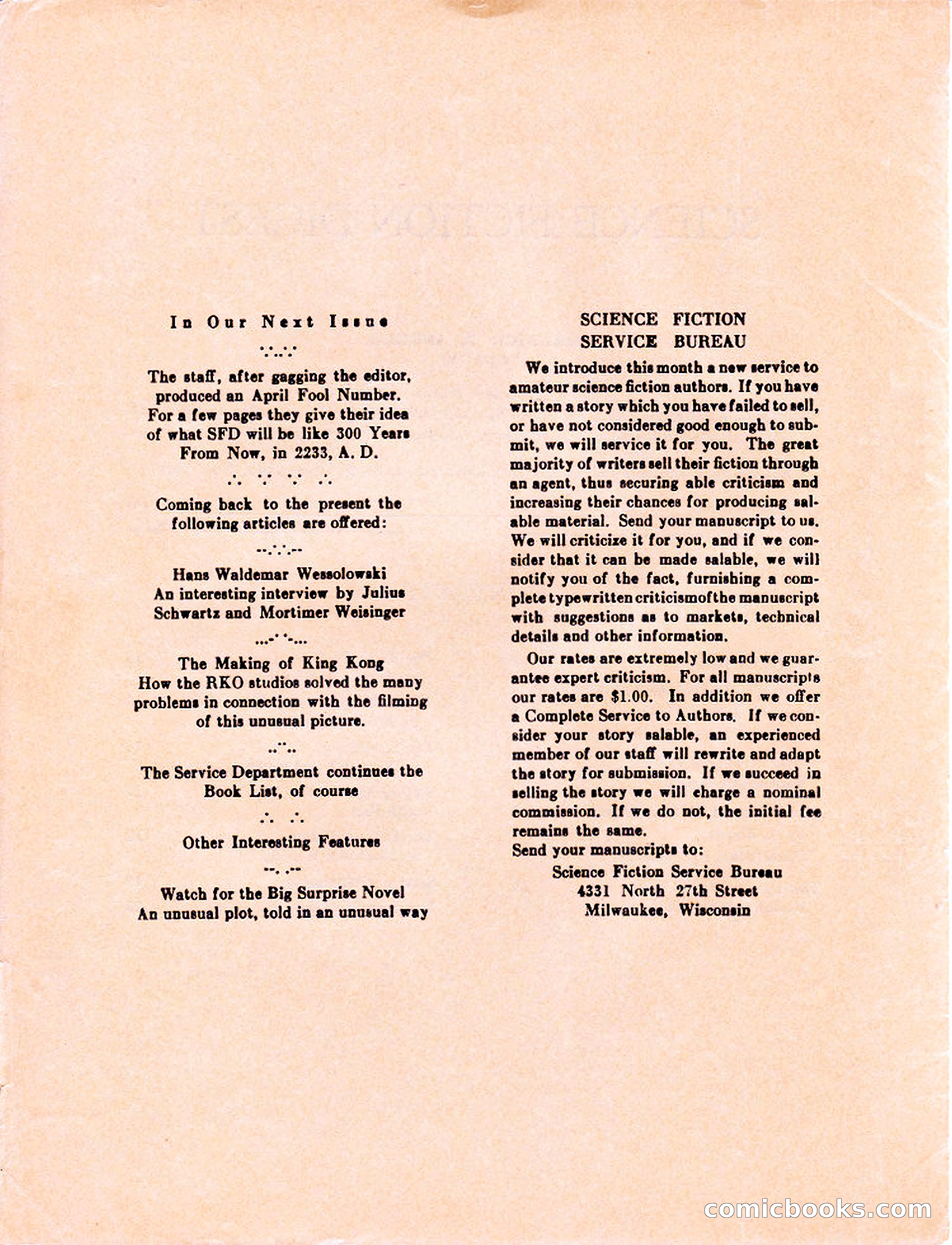 Science Fiction Digest, Vol. 1, No. 7 — page 2 of 24