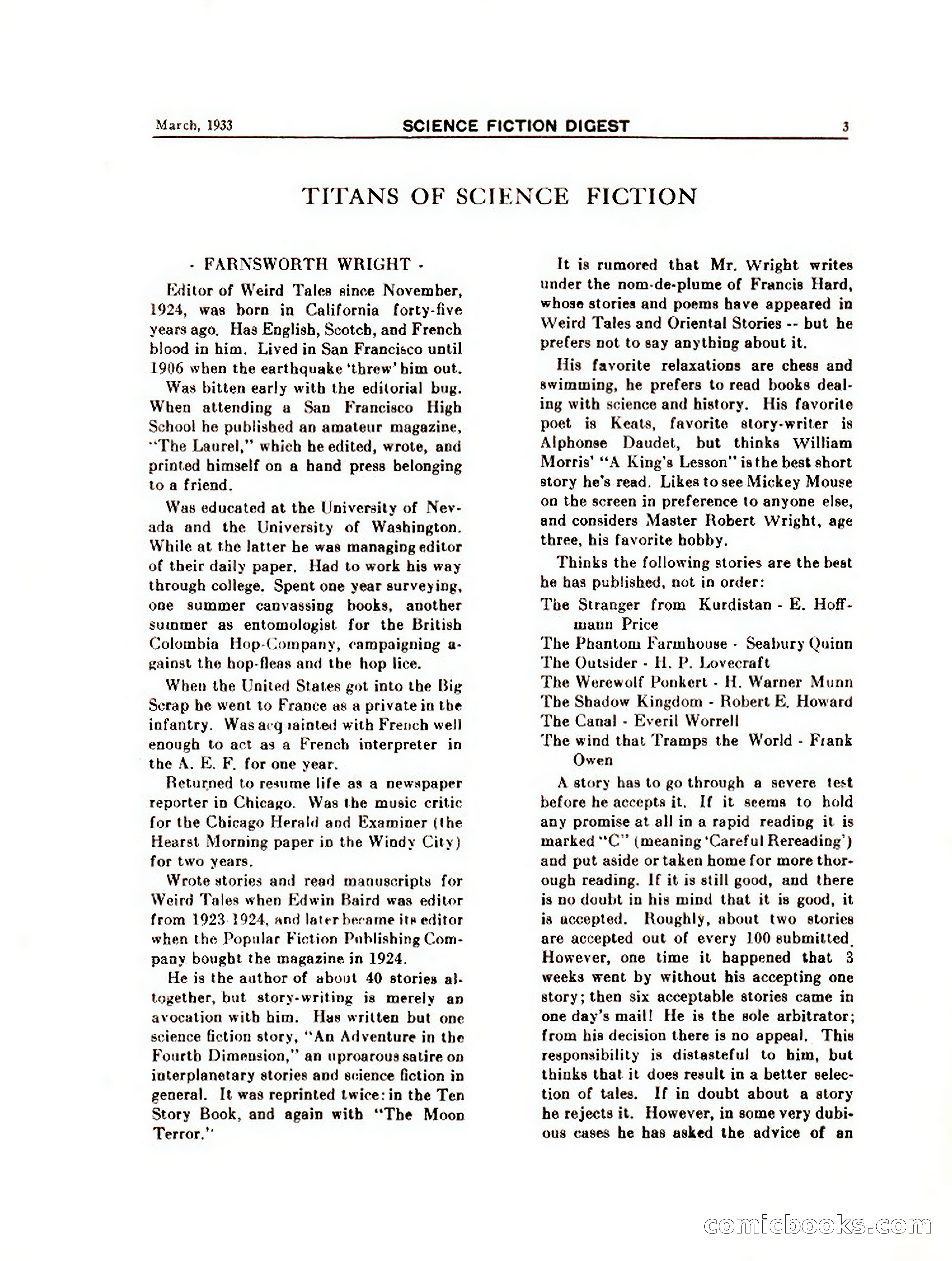 Science Fiction Digest, Vol. 1, No. 7 — page 5 of 24