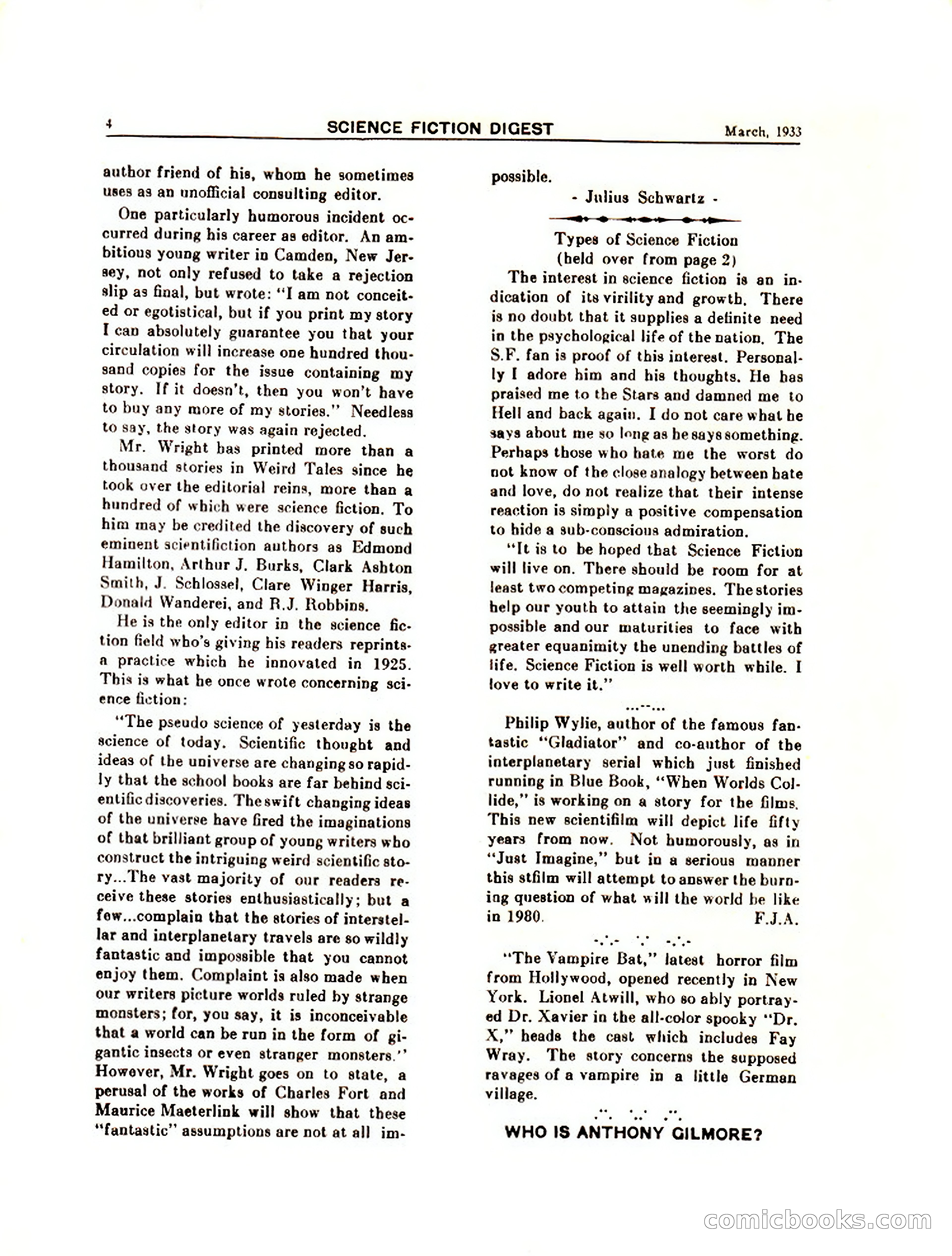 Science Fiction Digest, Vol. 1, No. 7 — page 6 of 24