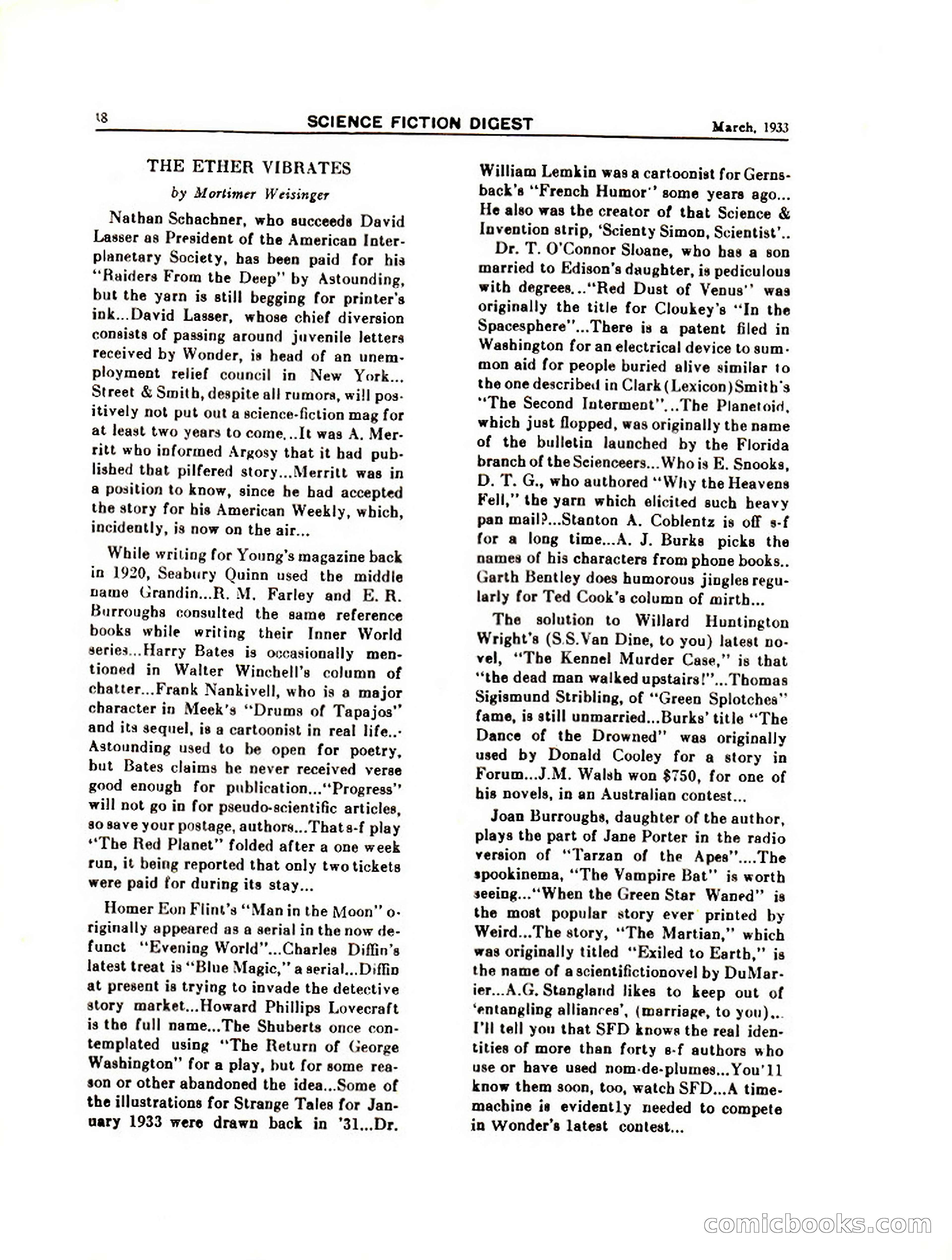 Science Fiction Digest, Vol. 1, No. 7 — page 20 of 24