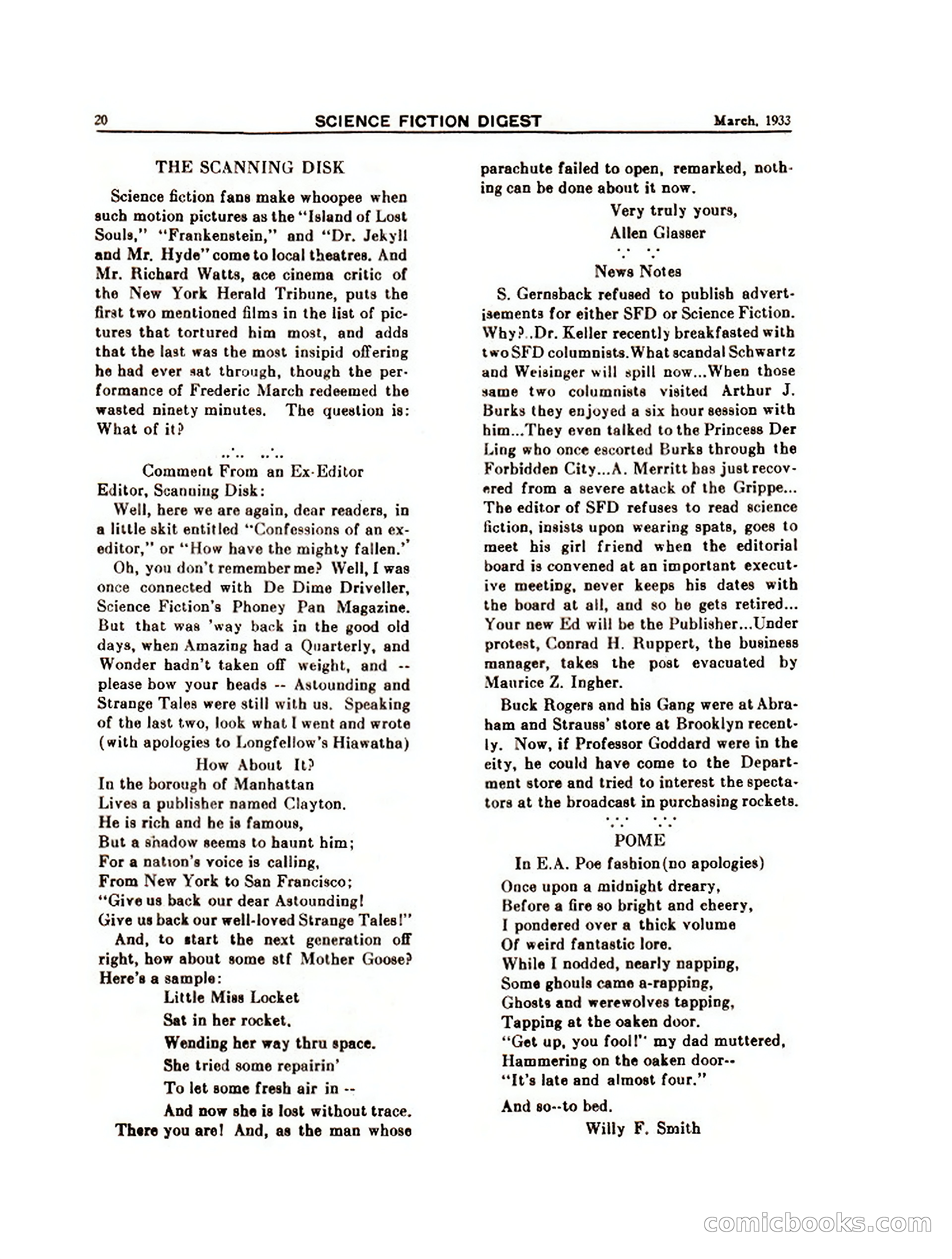 Science Fiction Digest, Vol. 1, No. 7 — page 22 of 24