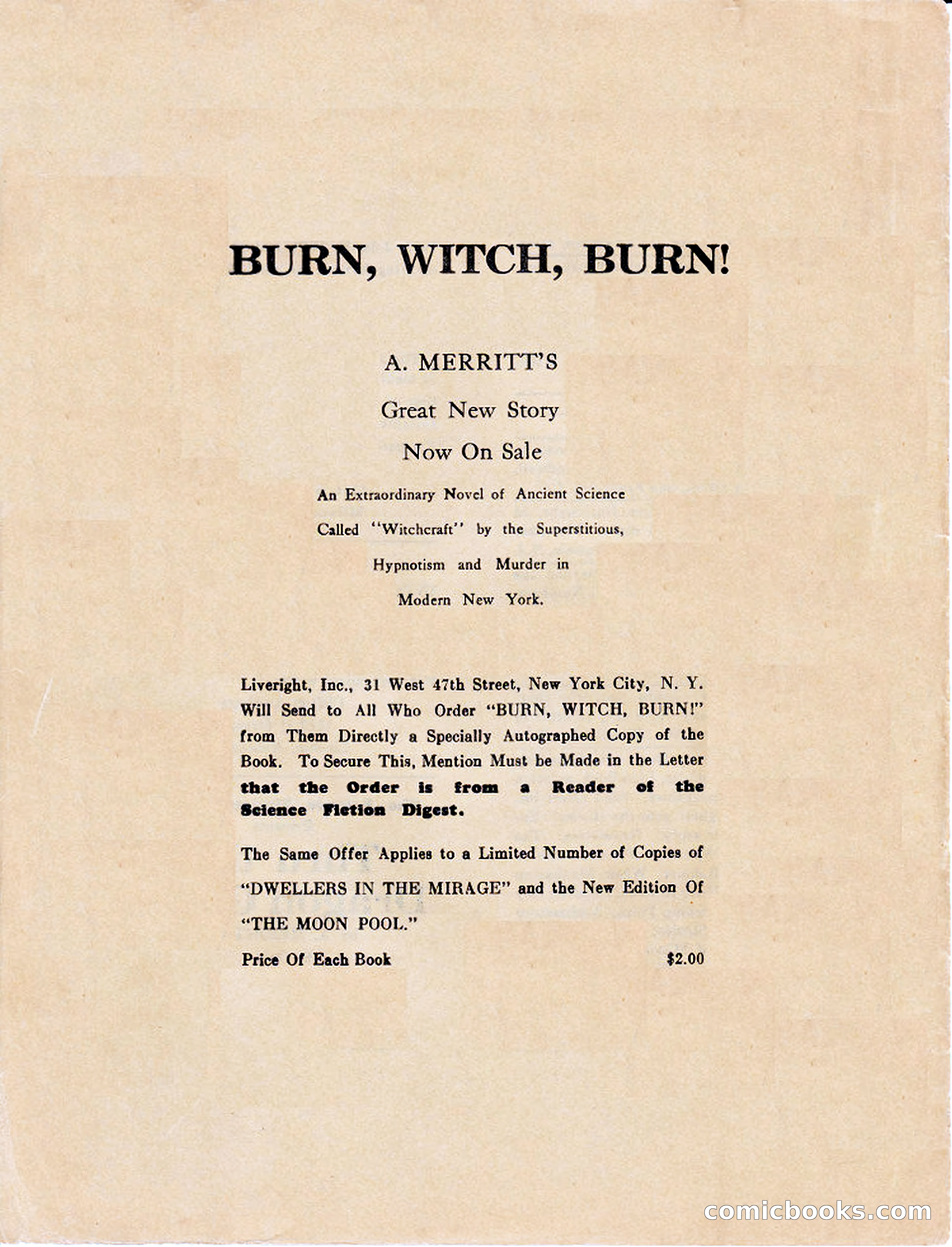 Science Fiction Digest, Vol. 1, No. 7 — page 24 of 24