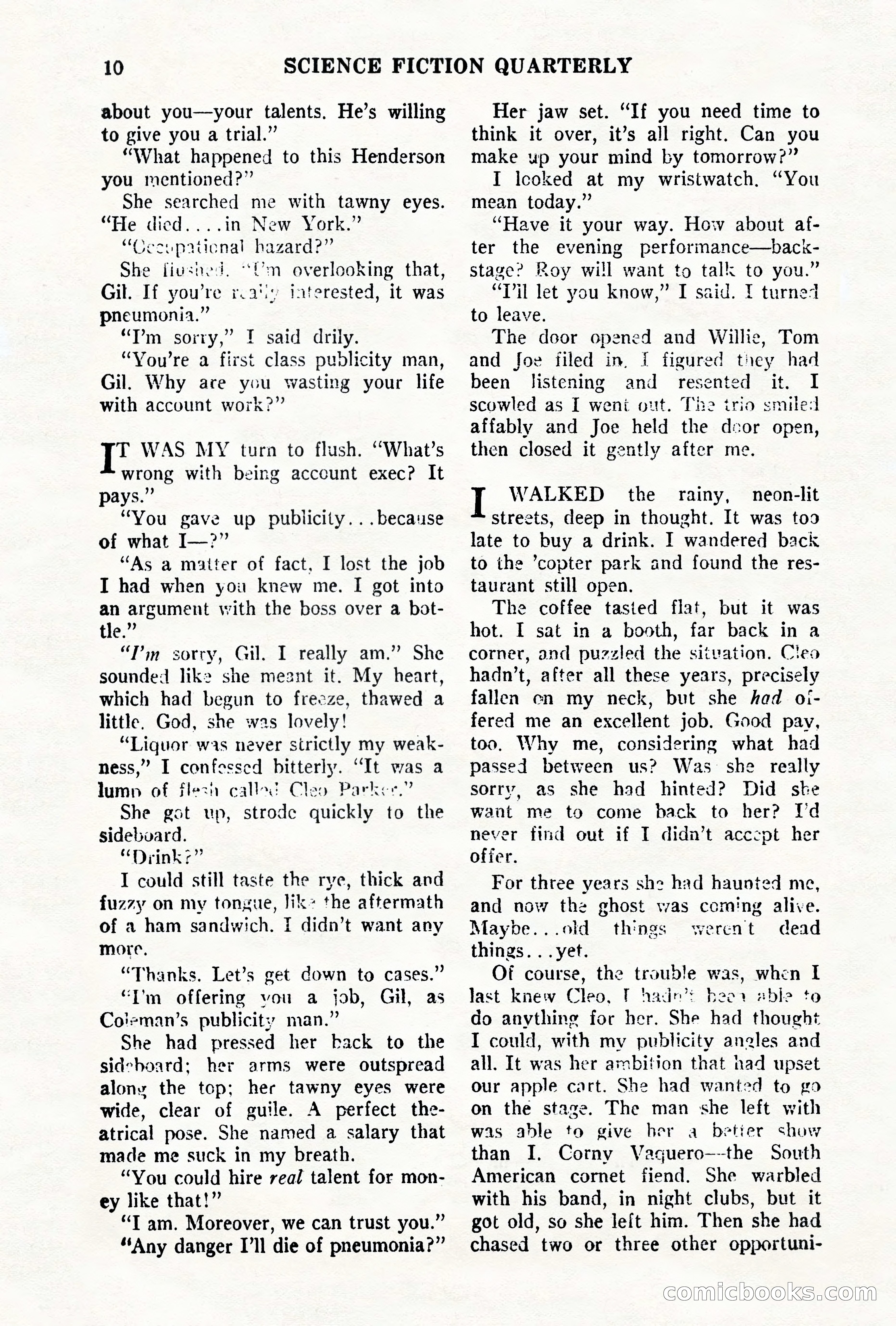 Science Fiction Quarterly, November 1957 — page 10 of 132